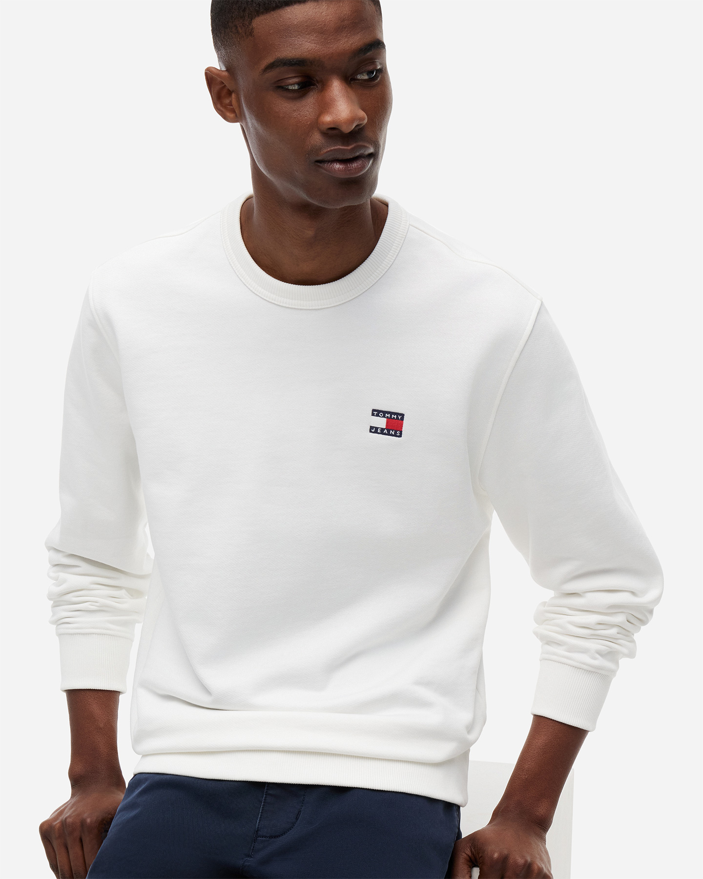 Felpa TOMMY HILFIGER BADGE M - Bianco - 3 | Cisalfa Sport