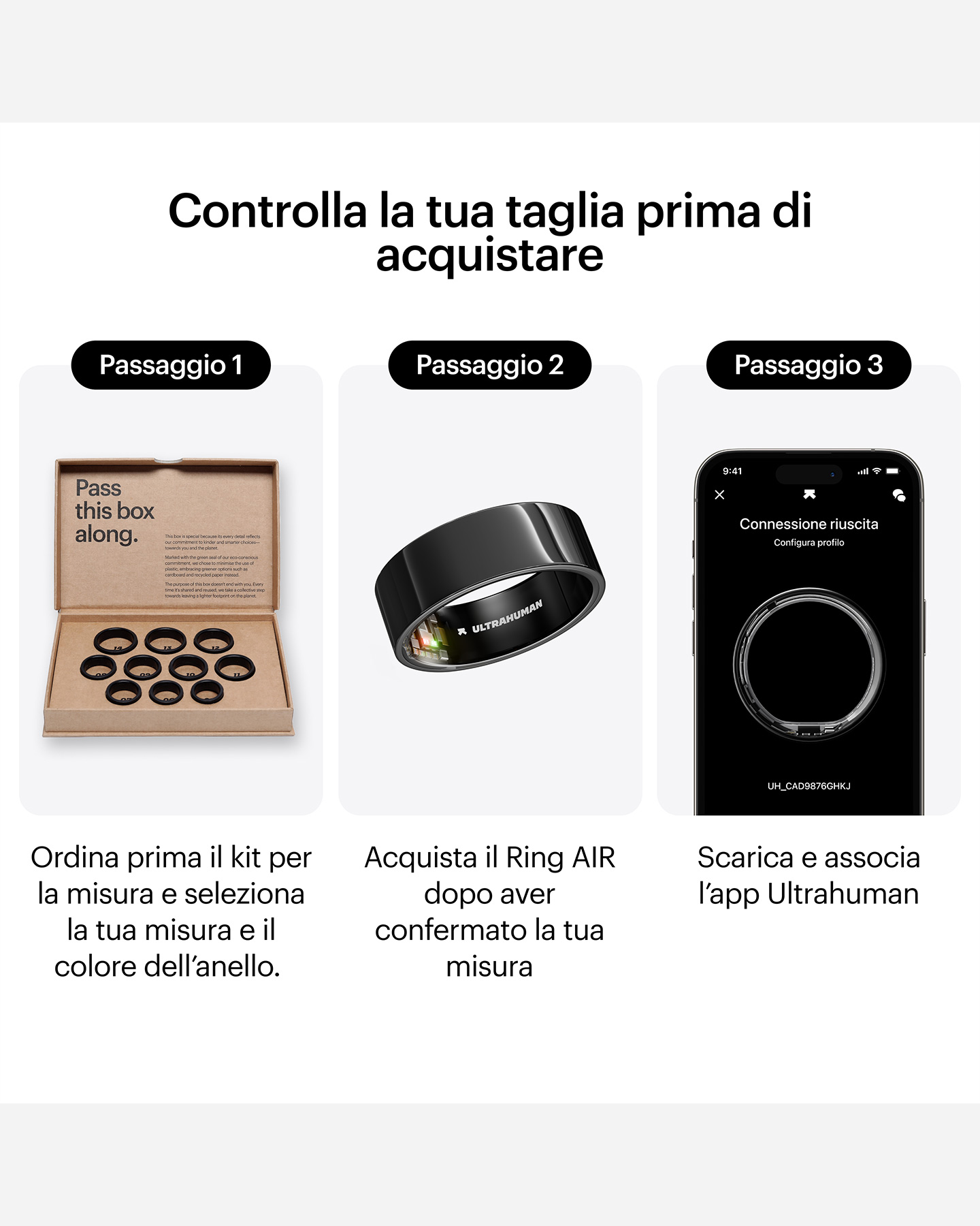 Fitness tracker ULTRAHUMAN AIR  - Nero - 1 | Cisalfa Sport