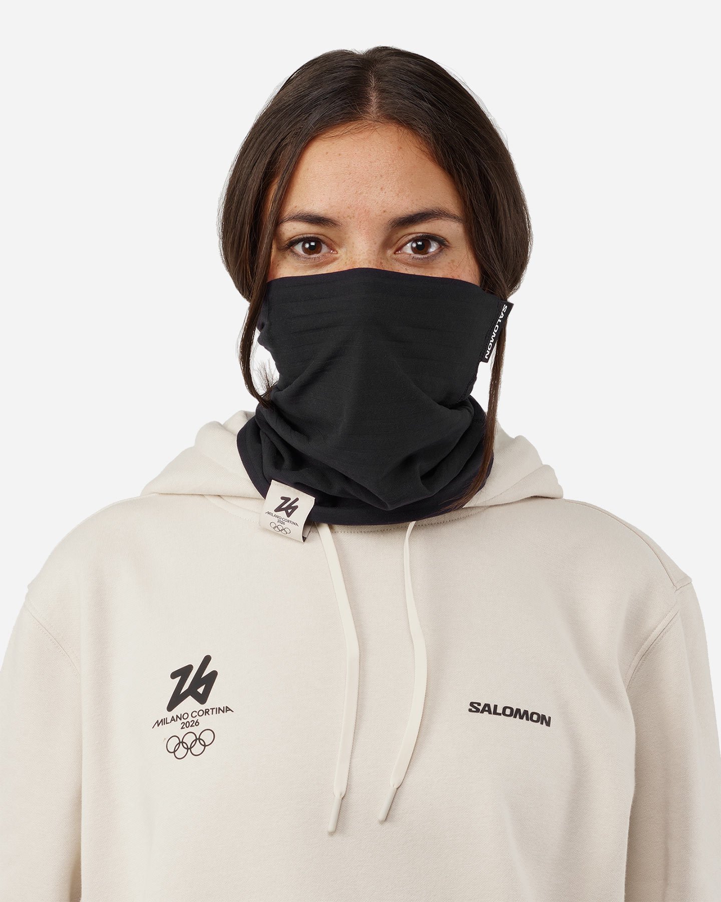 Scaldacollo SALOMON MILANO CORTINA 2026 OLYMPIC LOGO  - Nero - 2 | Cisalfa Sport