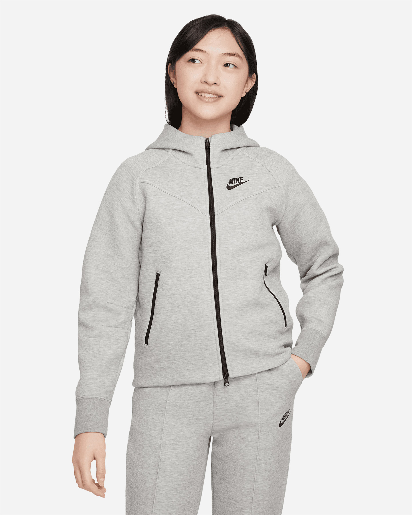 Felpa NIKE TECH FLEECE JR - Grigio - 0 | Cisalfa Sport