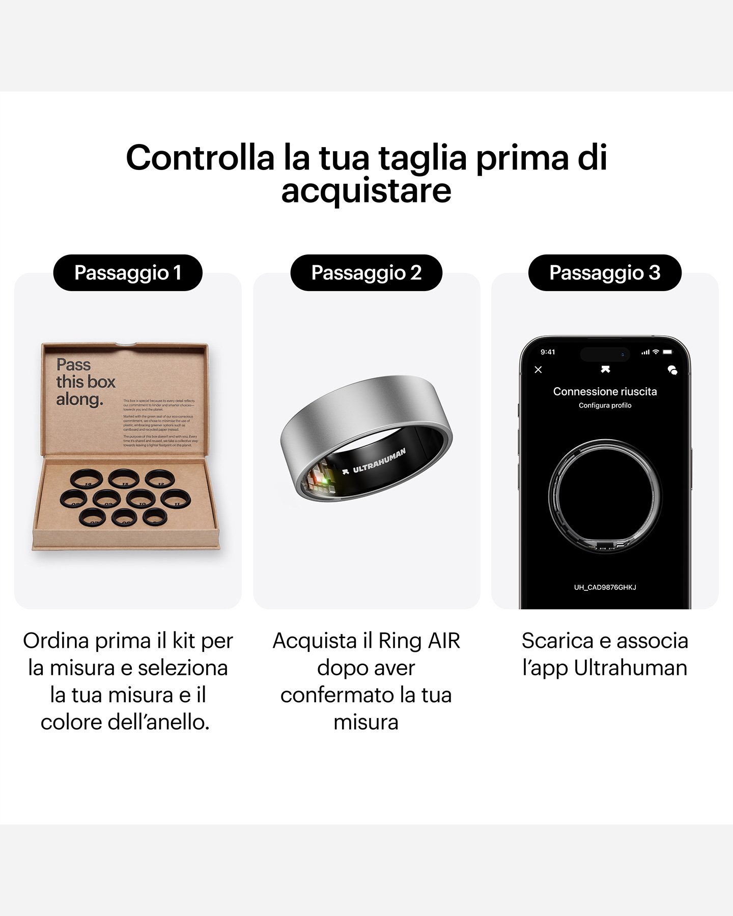 Fitness tracker ULTRAHUMAN AIR  - Argento - 1 | Cisalfa Sport
