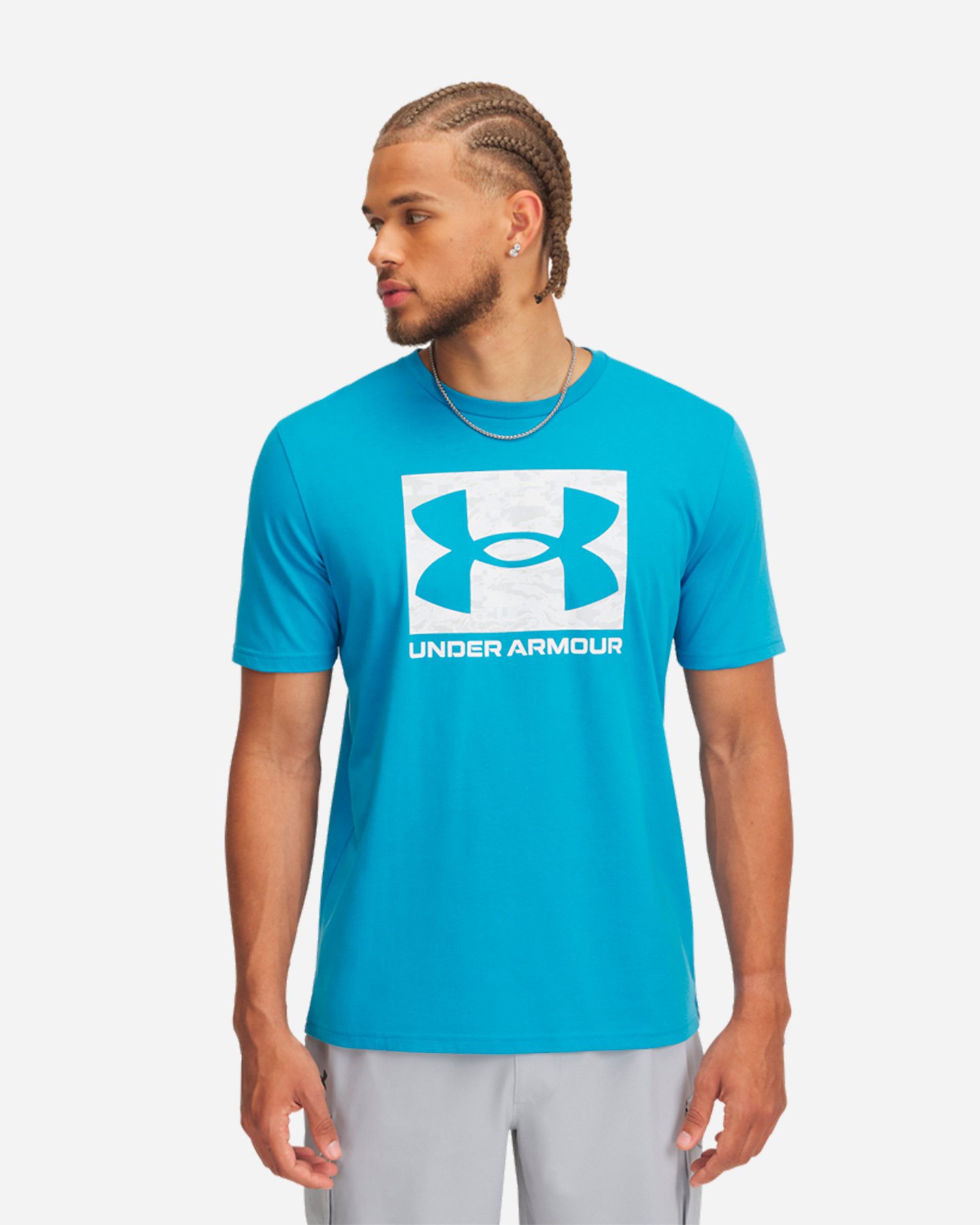 T-shirt UNDER ARMOUR CAMO BOXED LOGO M - Azzurro - 0 | Cisalfa Sport