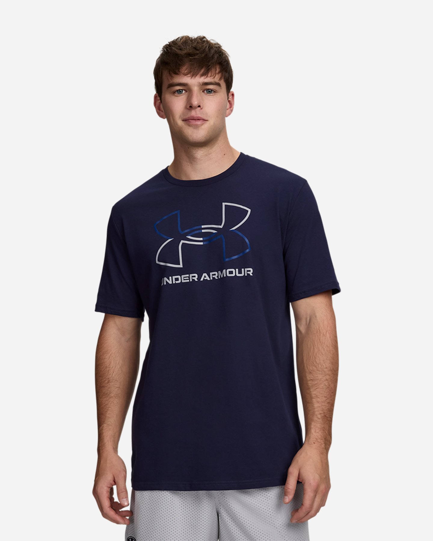 T-shirt UNDER ARMOUR FOUNDATION UPDATE BIG LOGO M - Blu Navy - 2 | Cisalfa Sport