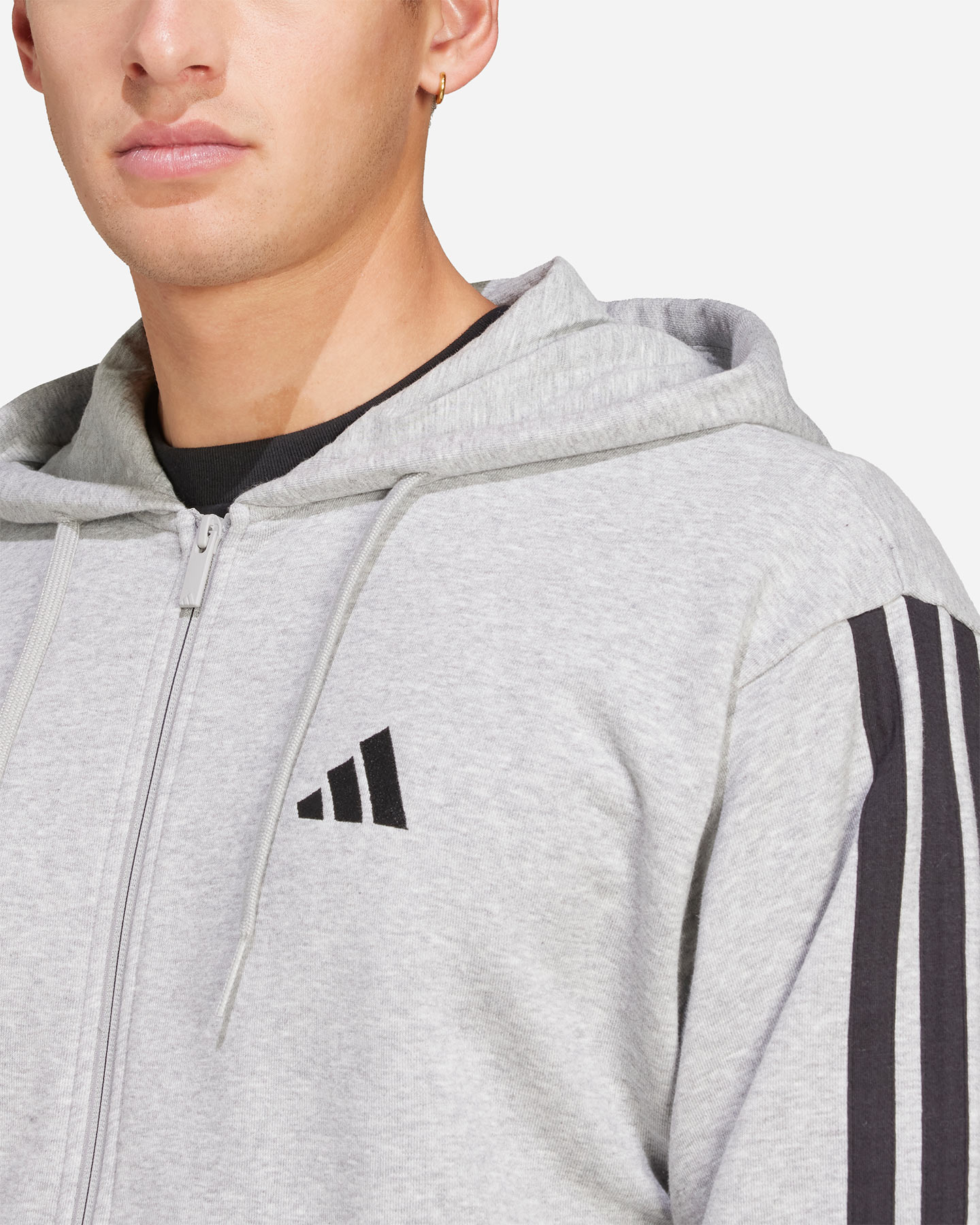 Felpa ADIDAS 3 STRIPES M - Grigio - 4 | Cisalfa Sport
