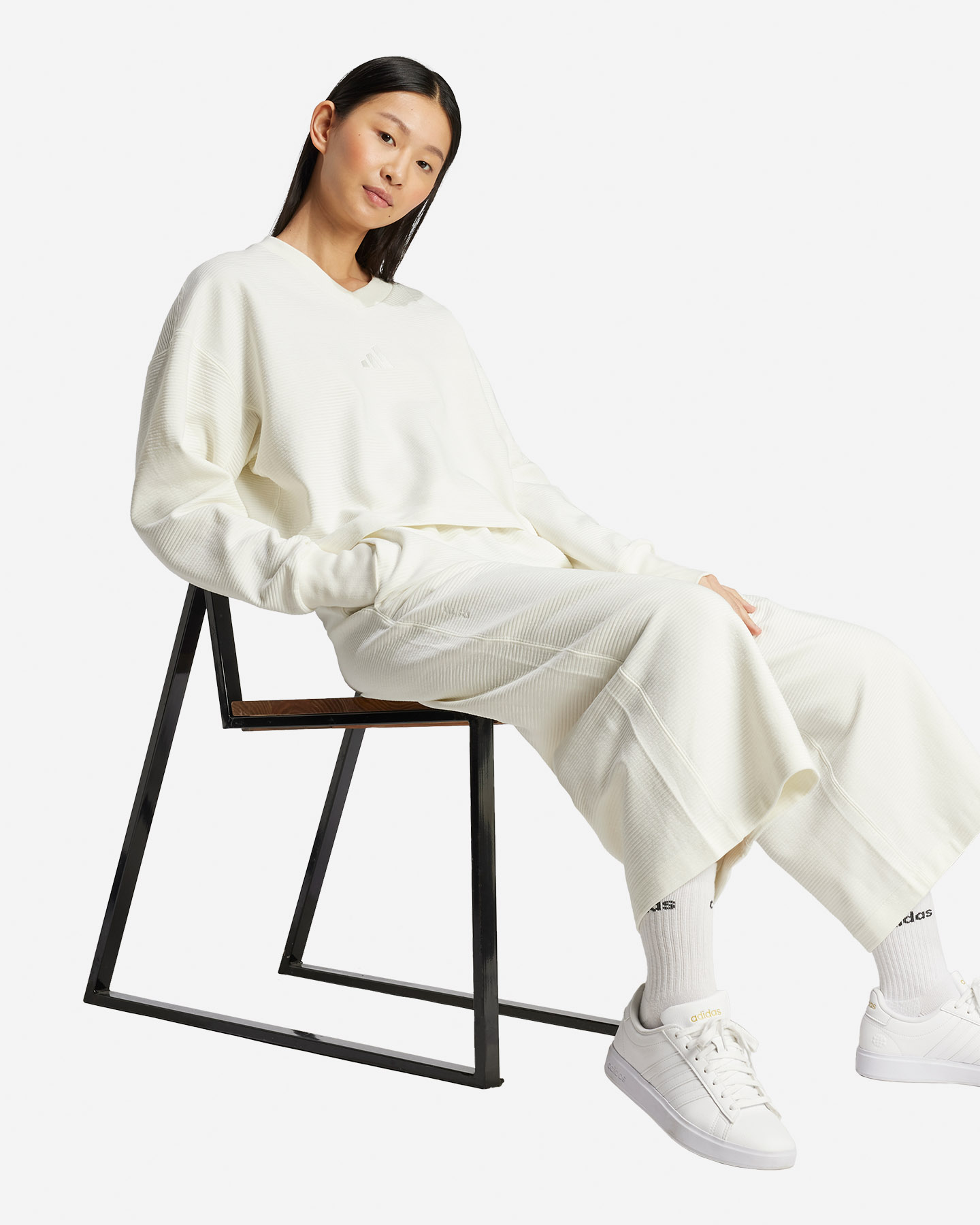Felpa ADIDAS SMALL LOGO SZN W - Bianco - 3 | Cisalfa Sport