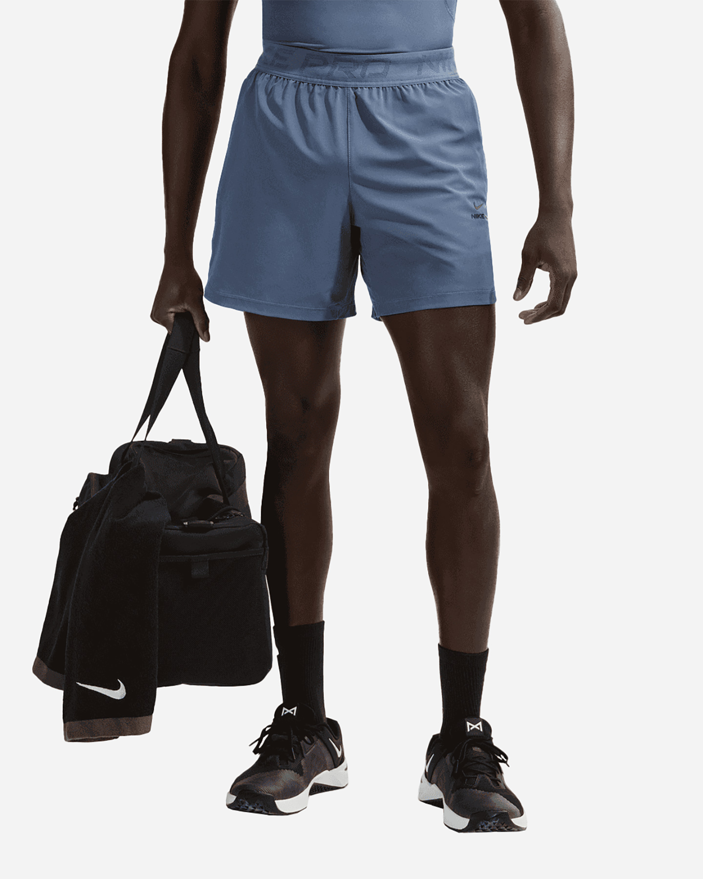 Pantalone training NIKE DRI FIT PRO SMALL LOG 6IN M - Blu - 0 | Cisalfa Sport