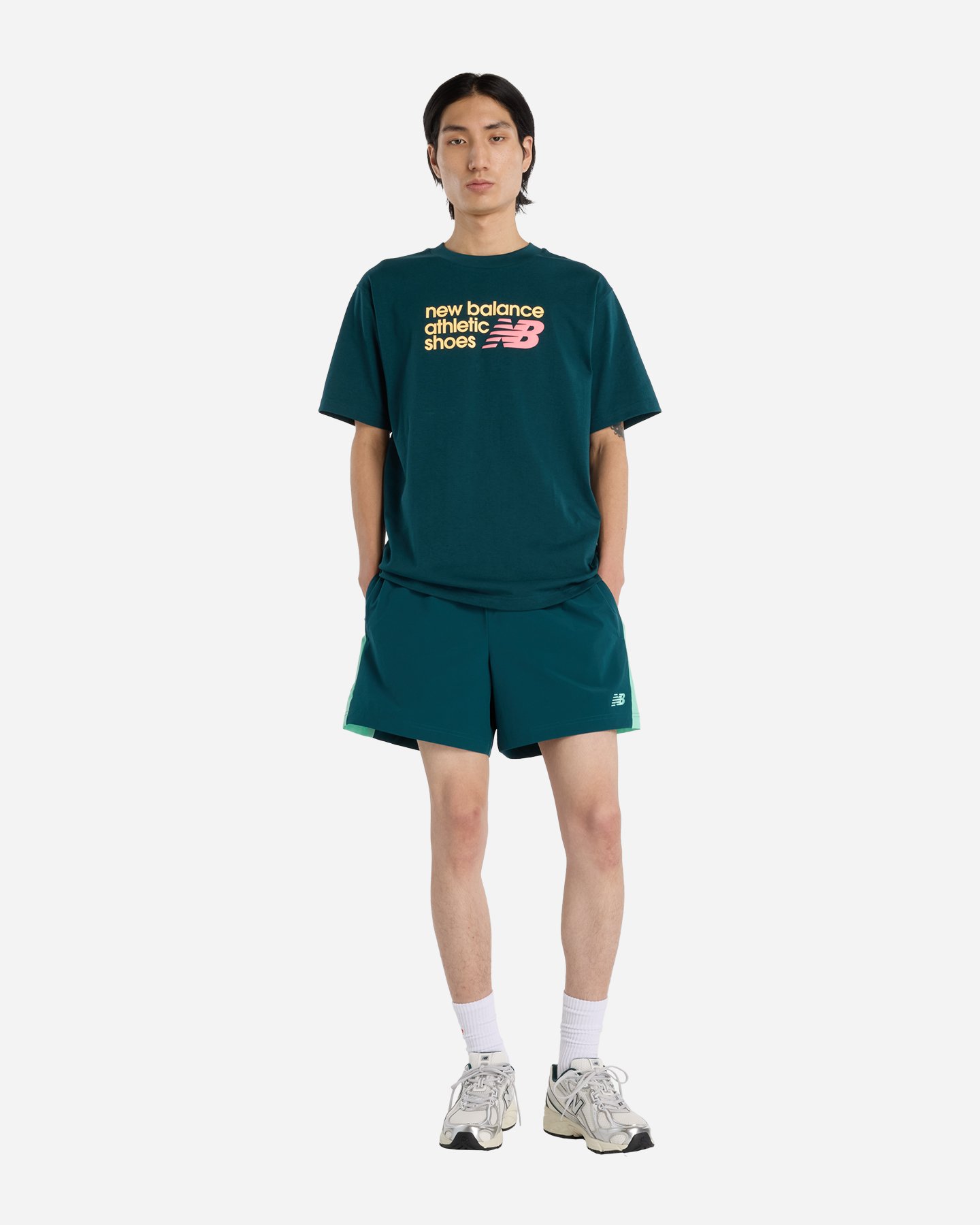 T-shirt NEW BALANCE ATHLETICS PREMIUM BIG LOGO M - Verde - 3 | Cisalfa Sport