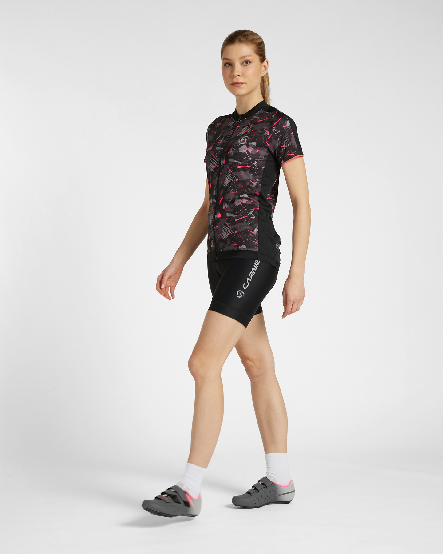 Maglia ciclismo CARNIELLI ALL OVER PRINTED W - Nero - 3 | Cisalfa Sport