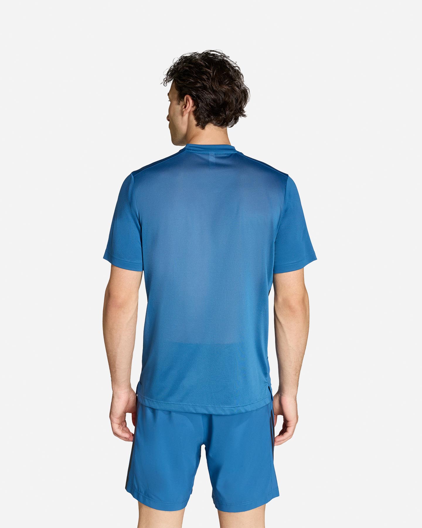 T-shirt training ADIDAS TECH ESSENTIALS 3STRIPES M - Blu - 2 | Cisalfa Sport