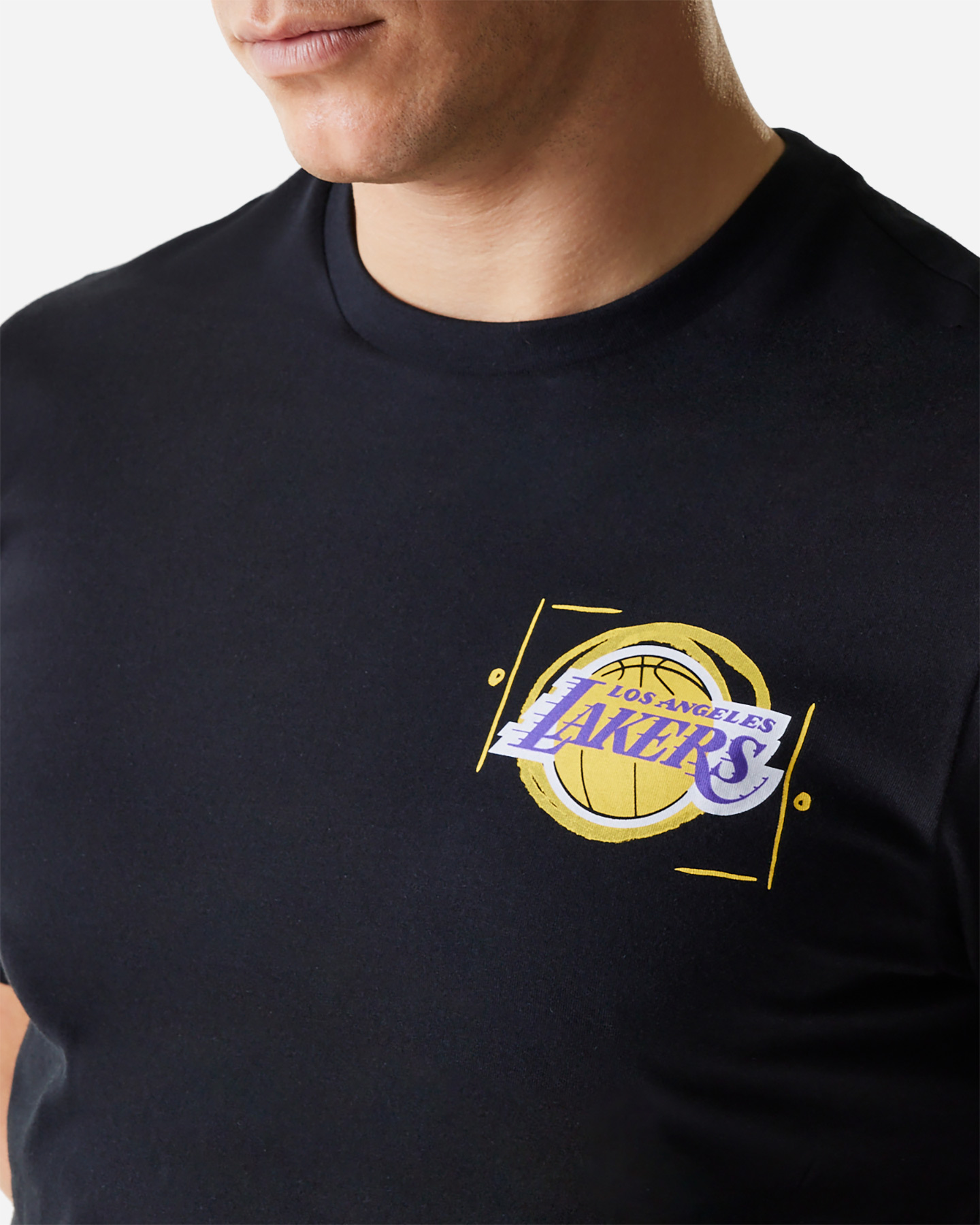 Maglia basket NEW ERA PHOTOGRAPH LOS ANGELES LAKERS M - Nero - 2 | Cisalfa Sport