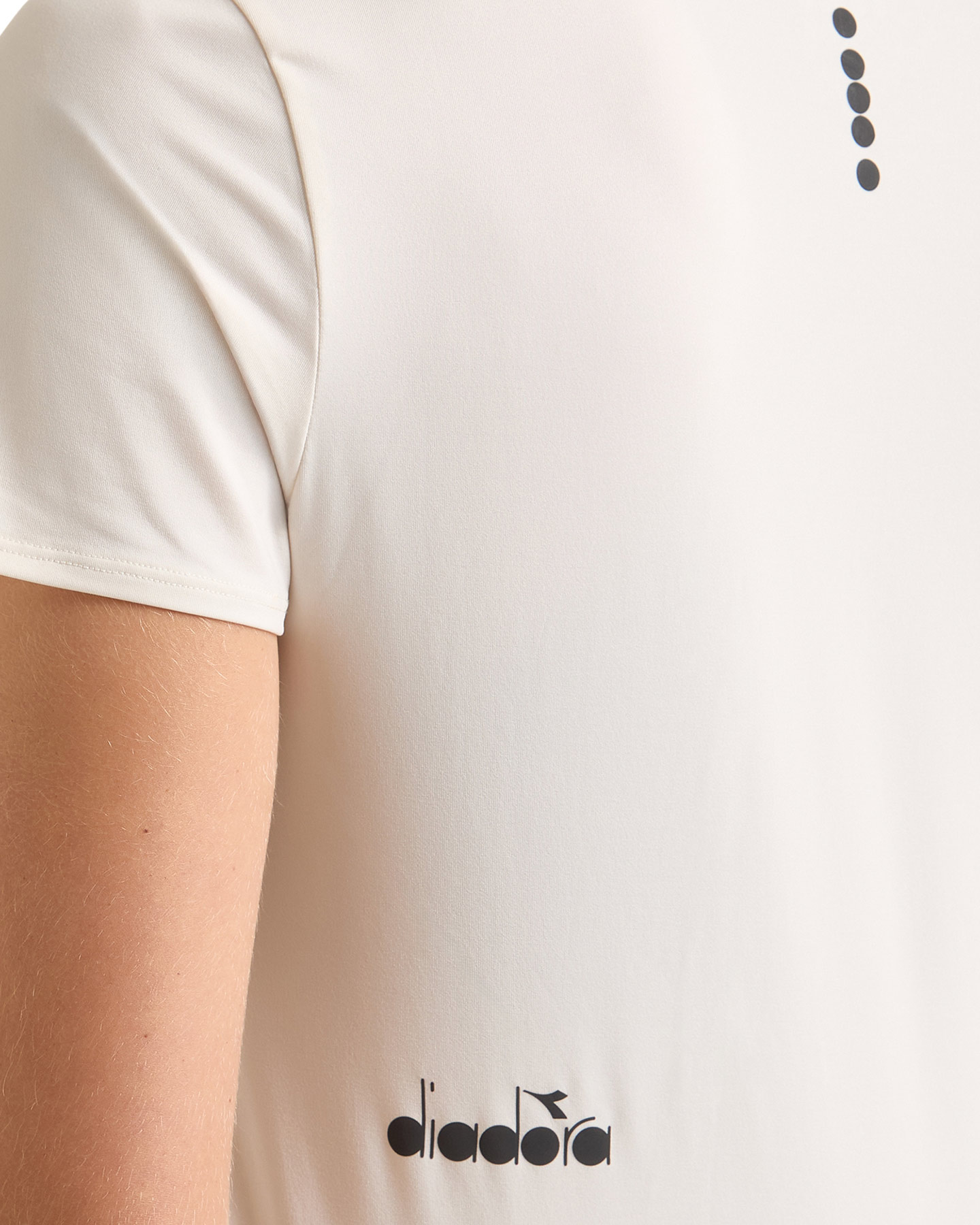 T-shirt running DIADORA TECH RUN CREW W - Bianco - 5 | Cisalfa Sport