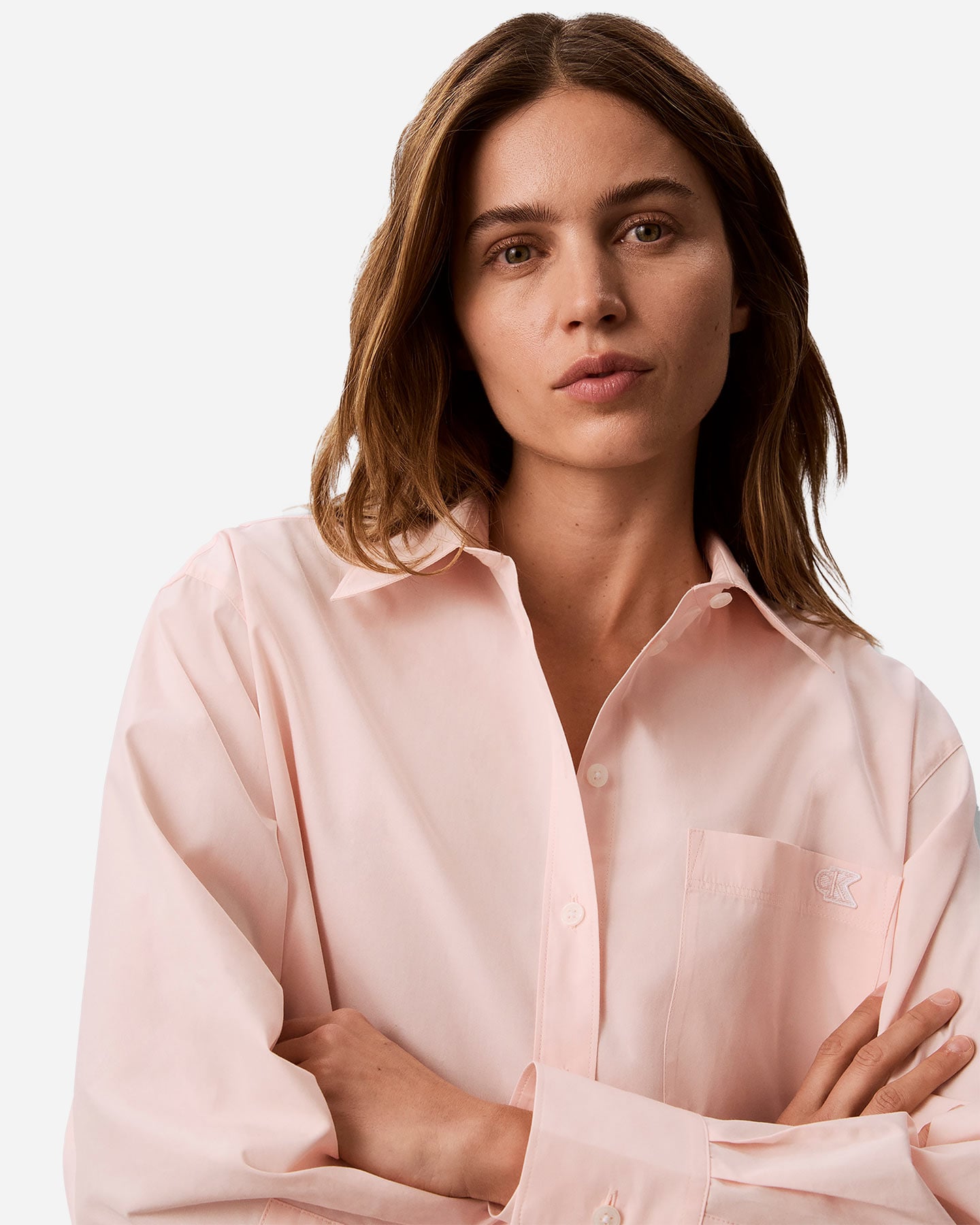 Camicia CALVIN KLEIN JEANS POPLIN W - Rosa - 4 | Cisalfa Sport