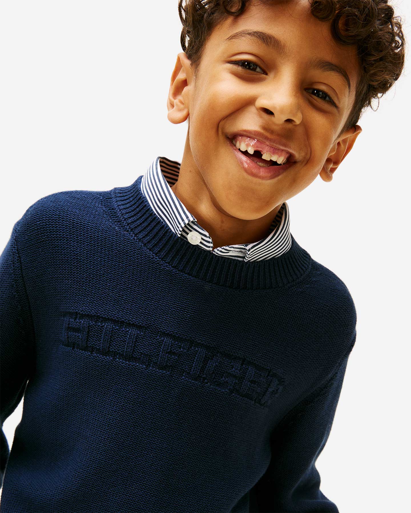 Maglione TOMMY HILFIGER MONOTYPE GRAPHIC JR - Blu Navy - 4 | Cisalfa Sport