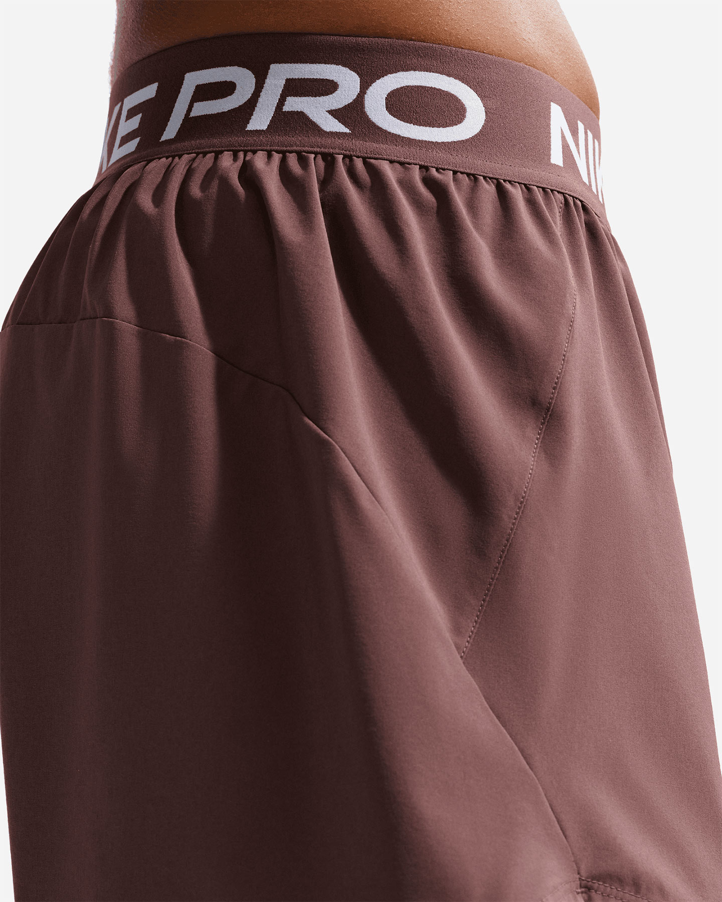 Short training NIKE PRO LOGO 3IN W - Marrone - 5 | Cisalfa Sport