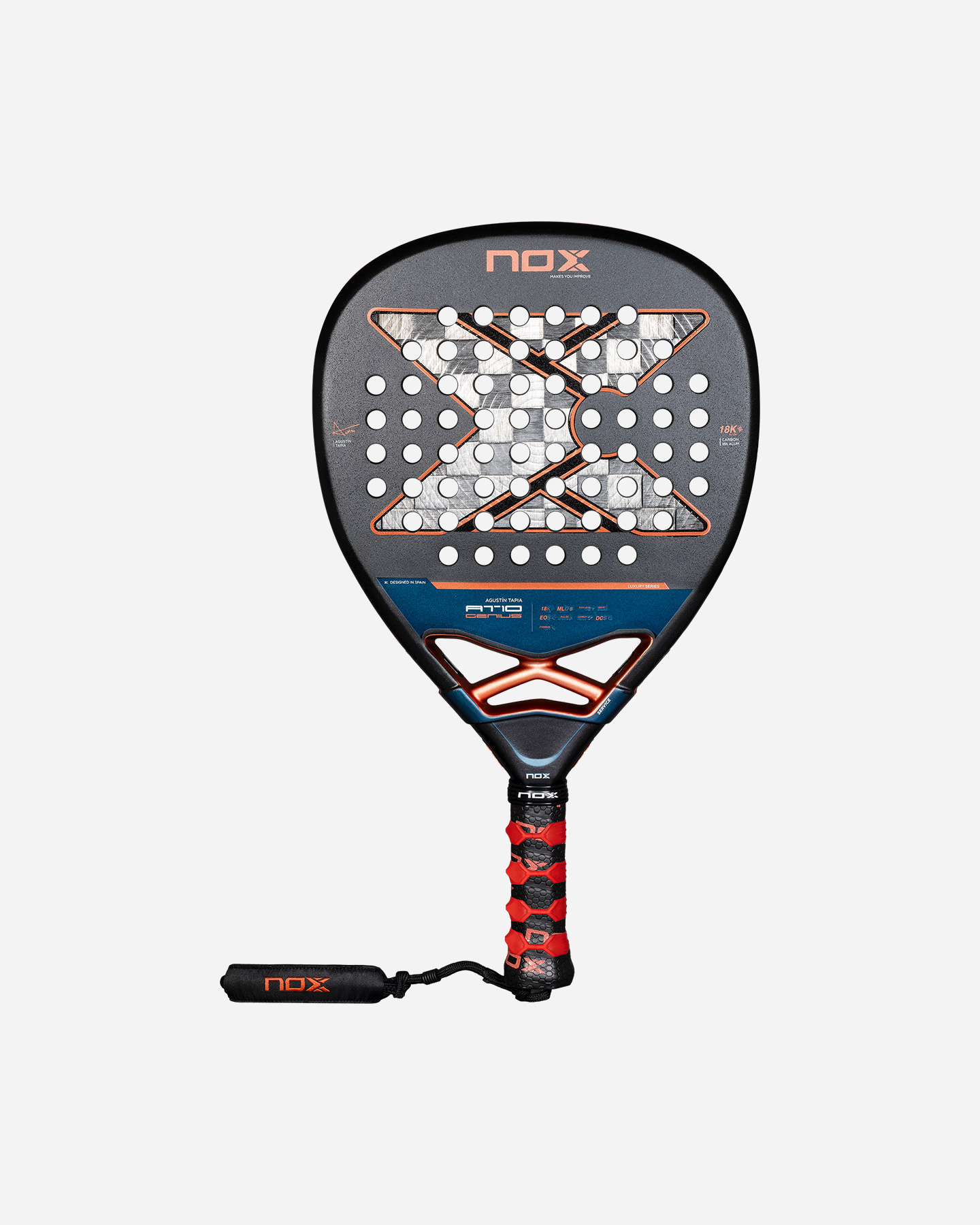 Racchetta padel performance NOX AT10 GENIUS ATTACK 18K  - Nero - 0 | Cisalfa Sport