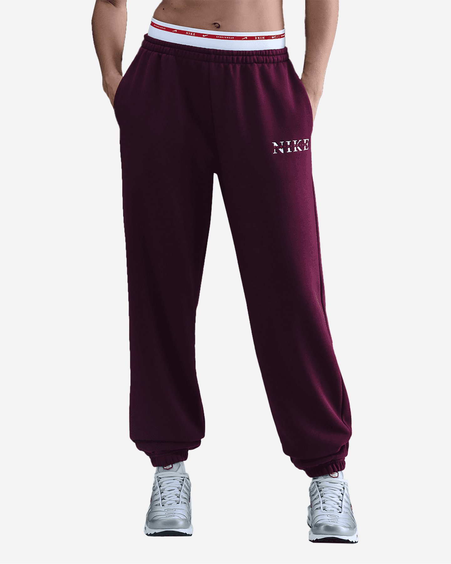 Pantalone NIKE ELASTIC LOGATO LIFE SWOOSH W - Rosso - 0 | Cisalfa Sport