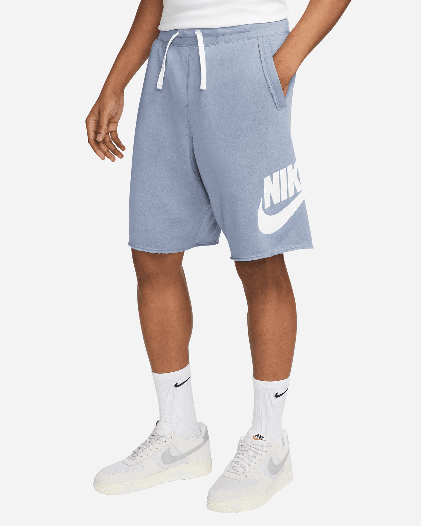 Pantaloncini NIKE ALUMNI BIG LOGO RAW CUT M - Blu - 0 | Cisalfa Sport