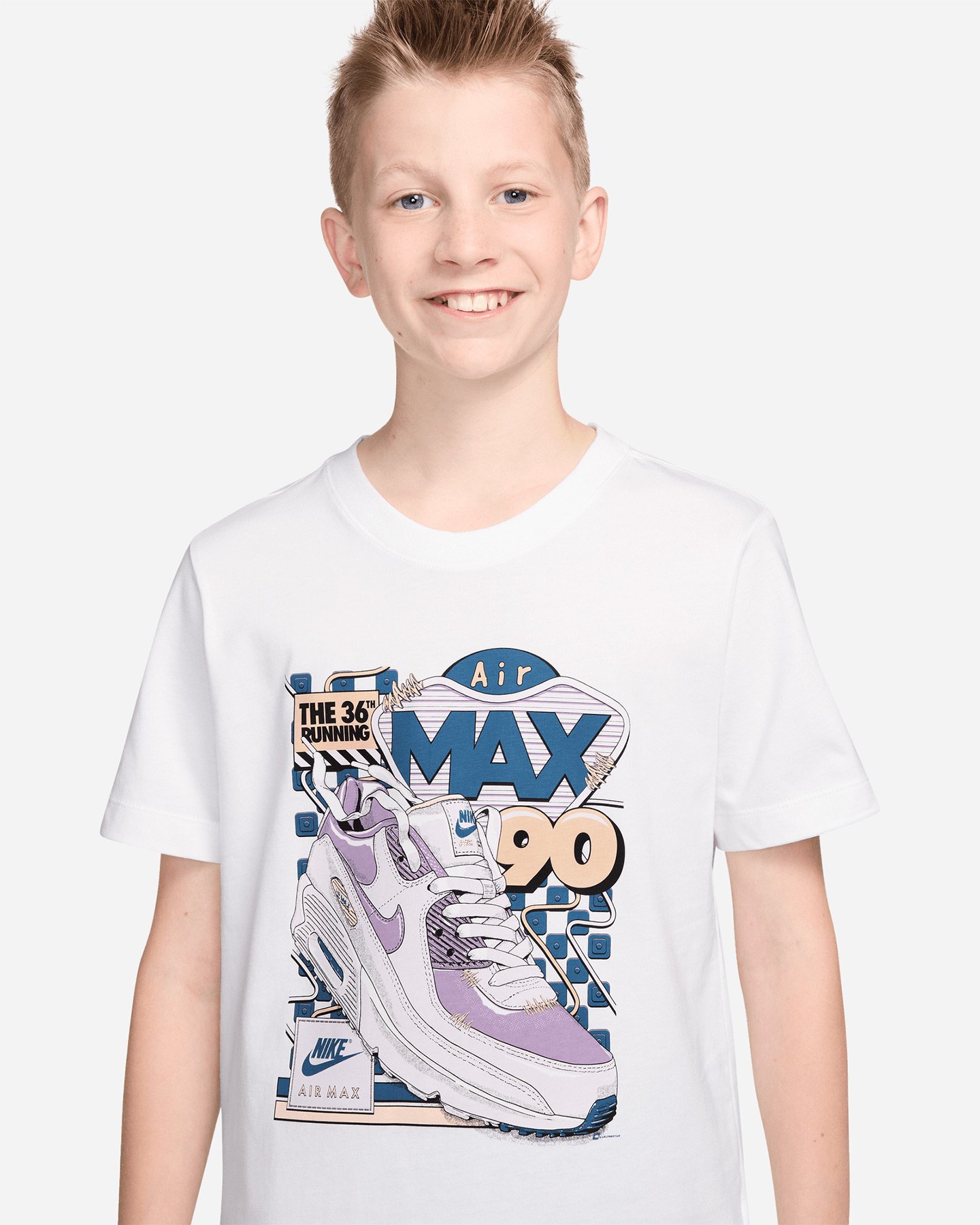 T-shirt NIKE AIR MAX 90 GRAPHIC JR - Bianco - 2 | Cisalfa Sport