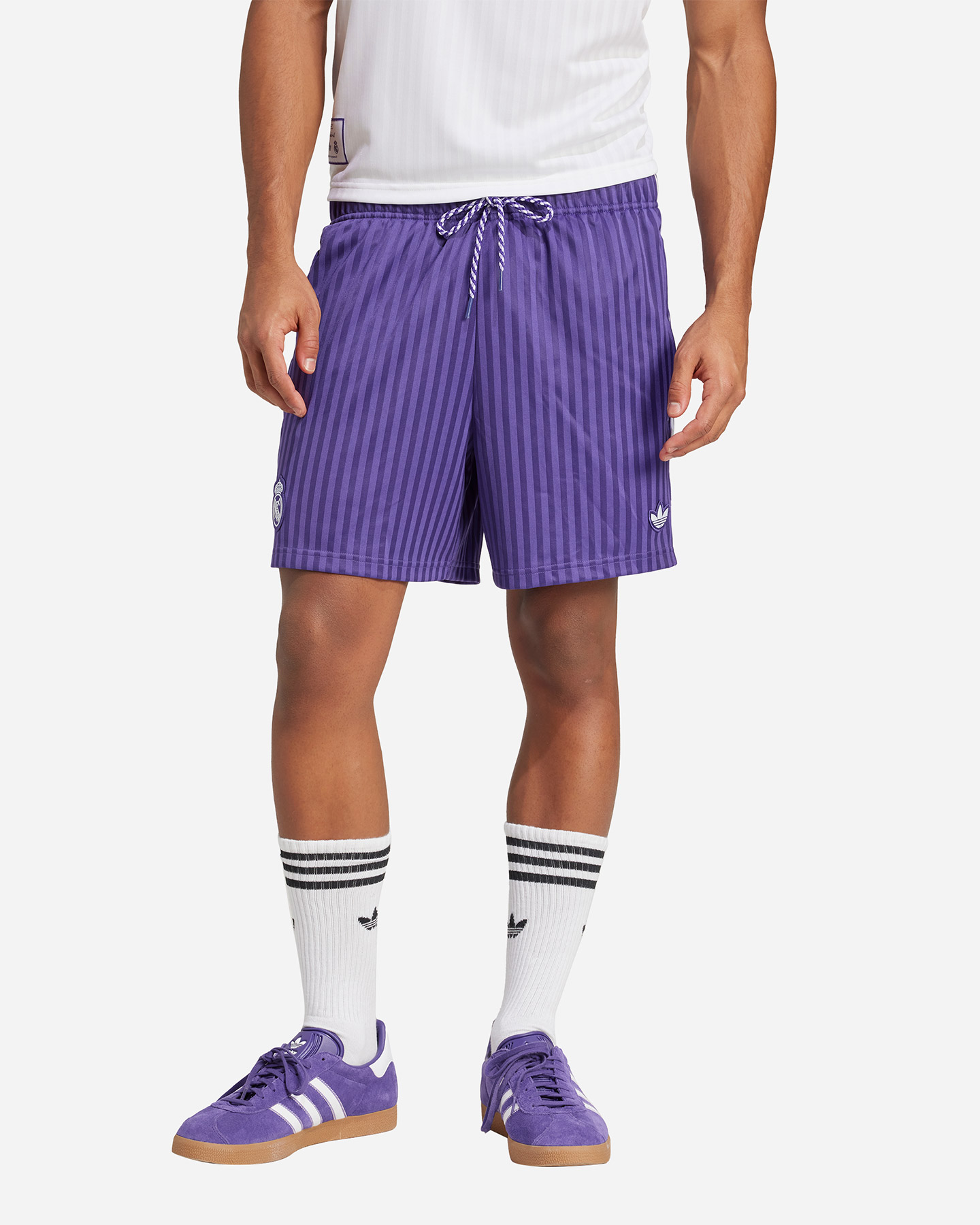 Pantaloncini calcio ufficiali ADIDAS REAL MADRID OG ICON 24-25 M - Viola - 1 | Cisalfa Sport