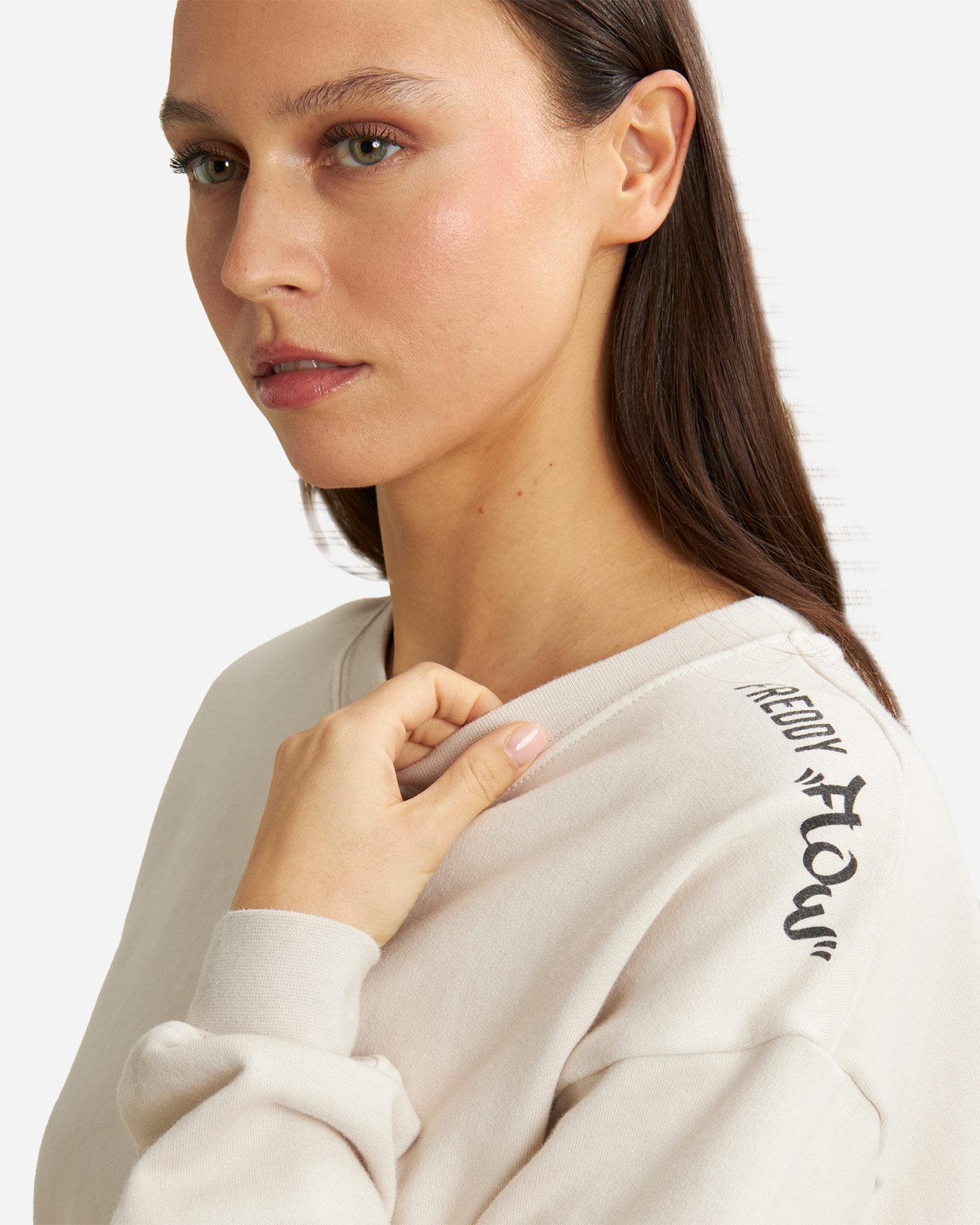 Pantalone FREDDY ELASTIC BIG LOGO LEG W - Bianco - 3 | Cisalfa Sport