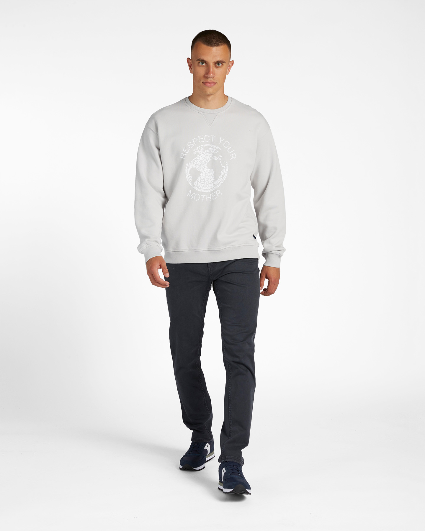 Felpa BEST COMPANY RESPECT YOUR PLANET M - Grigio - 3 | Cisalfa Sport