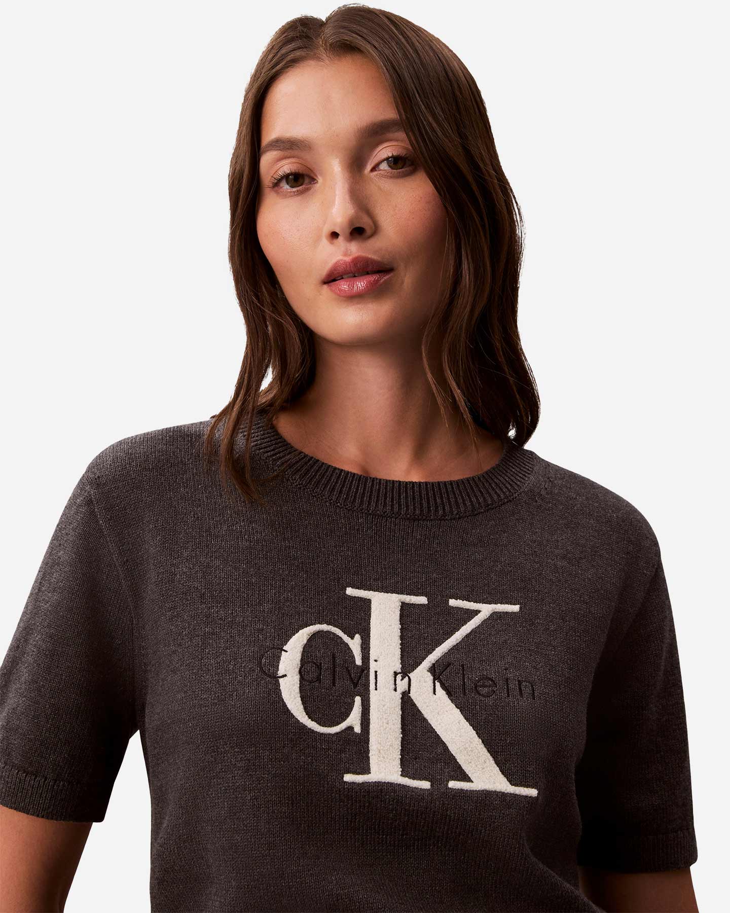 Maglione CALVIN KLEIN JEANS LOGO W - Grigio - 4 | Cisalfa Sport