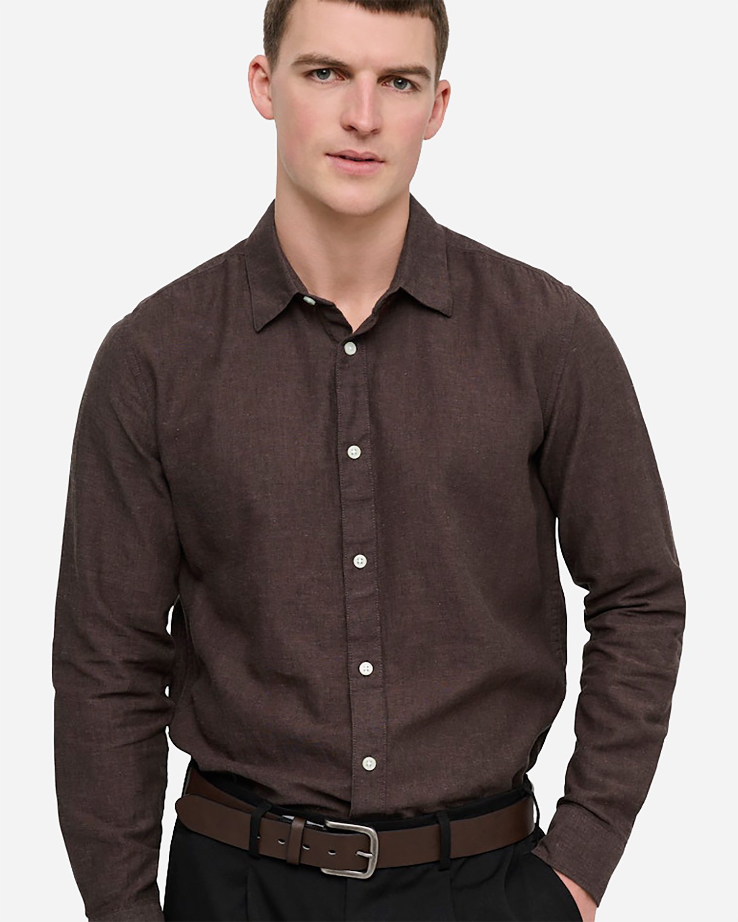 Camicia ONLY & SONS CAIDEN  M - Marrone - 4 | Cisalfa Sport