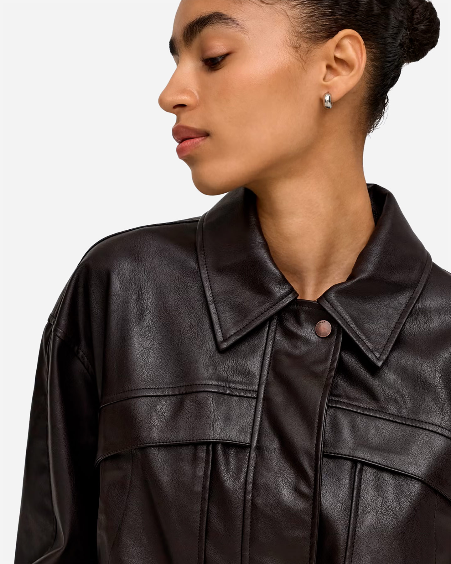 Giubbotto ONLY MELLE FAUX LEATHER W - Marrone - 5 | Cisalfa Sport
