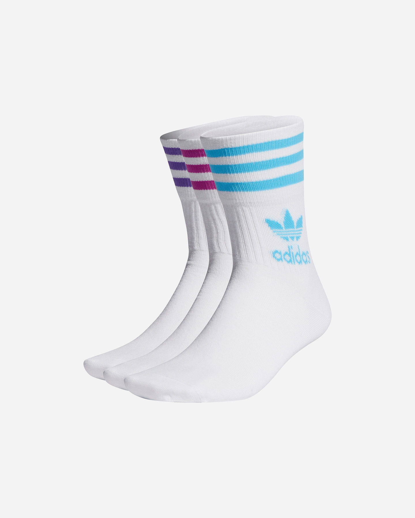 Calze ADIDAS MID CUT 3-STRIPES & TREFOIL M - Bianco - 0 | Cisalfa Sport