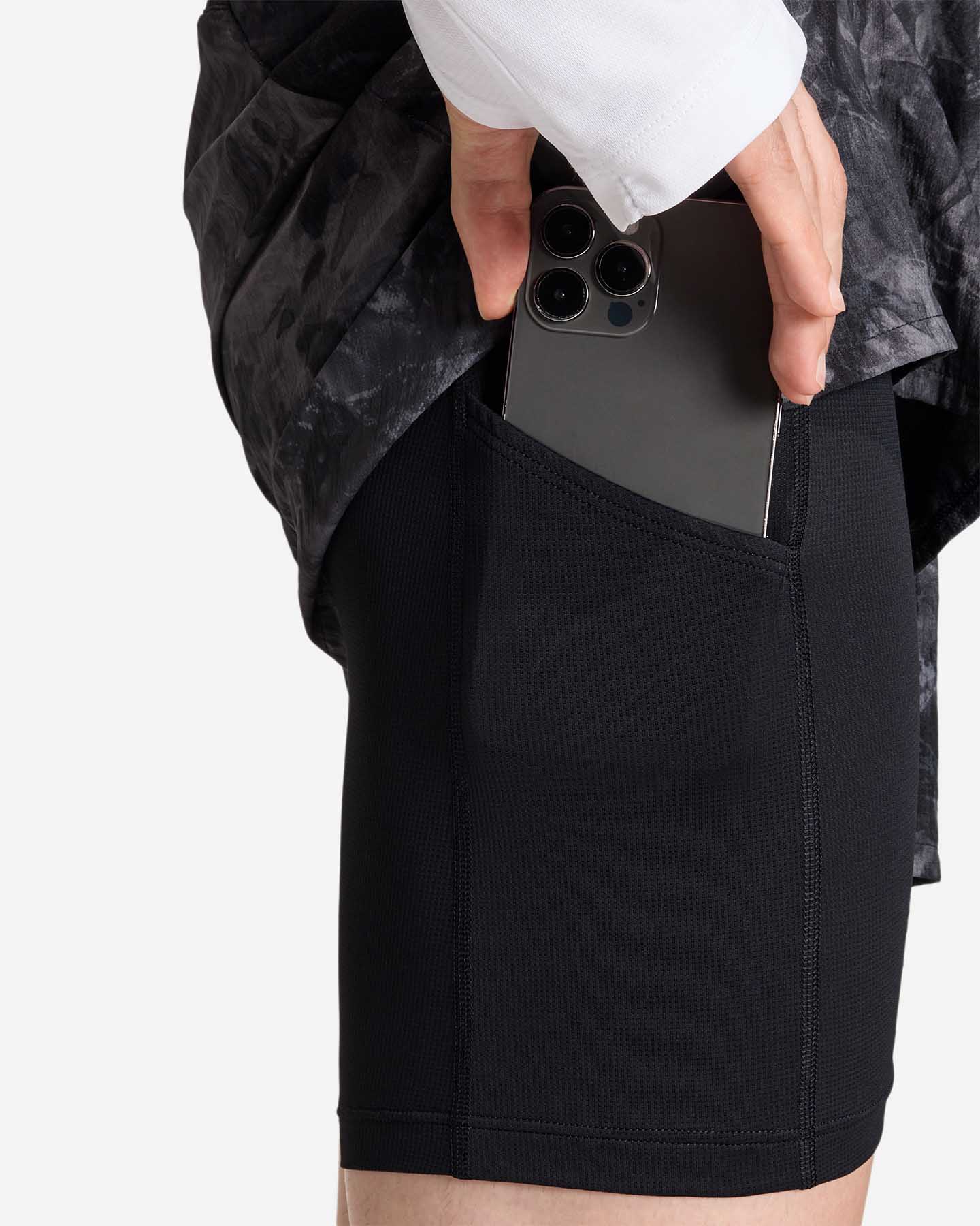 Short running ADIDAS ADI365 SPRAY DYE 2IN1 M - Nero - 5 | Cisalfa Sport