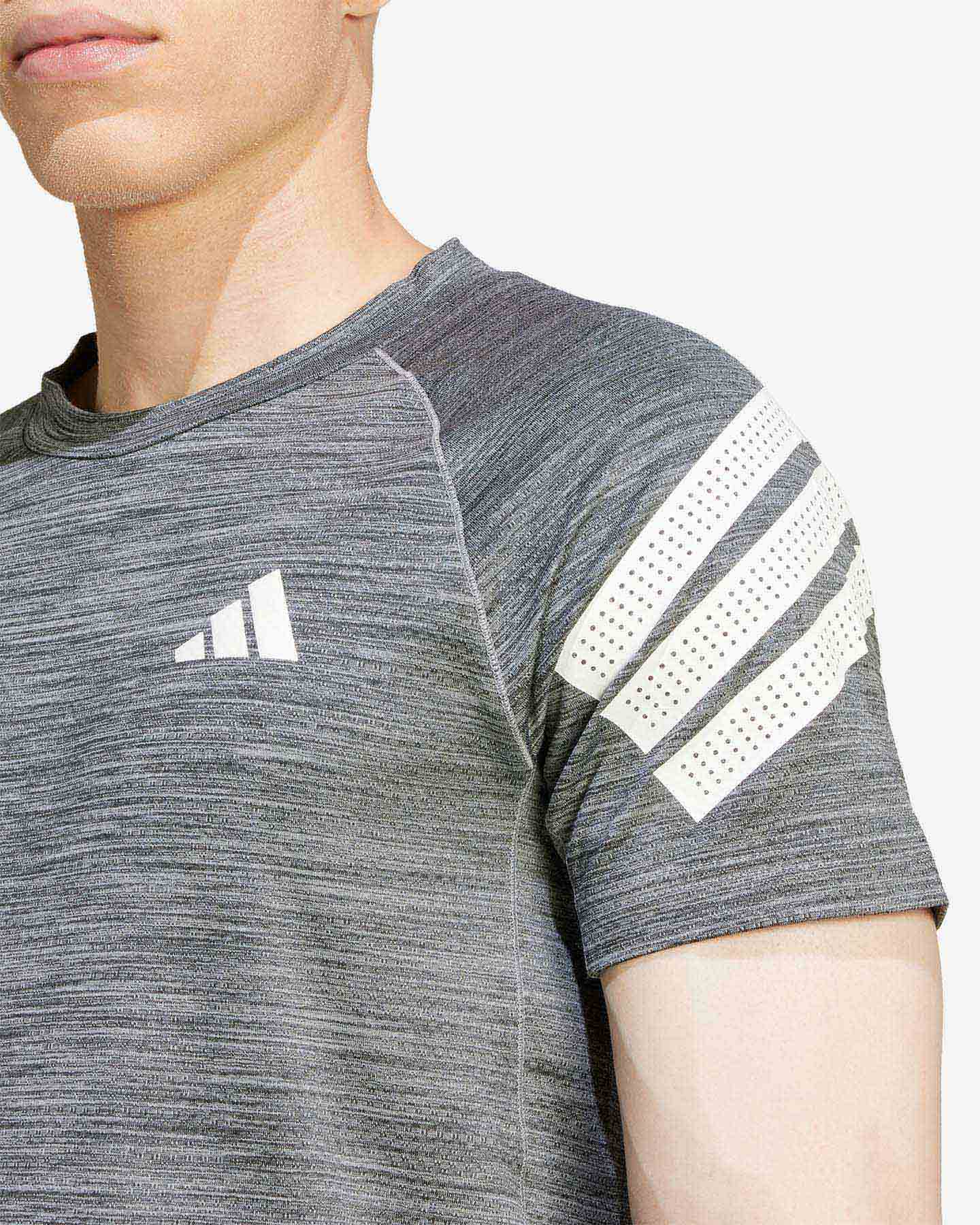 T-shirt training ADIDAS GYM+ 3STRIPES M - Grigio - 4 | Cisalfa Sport