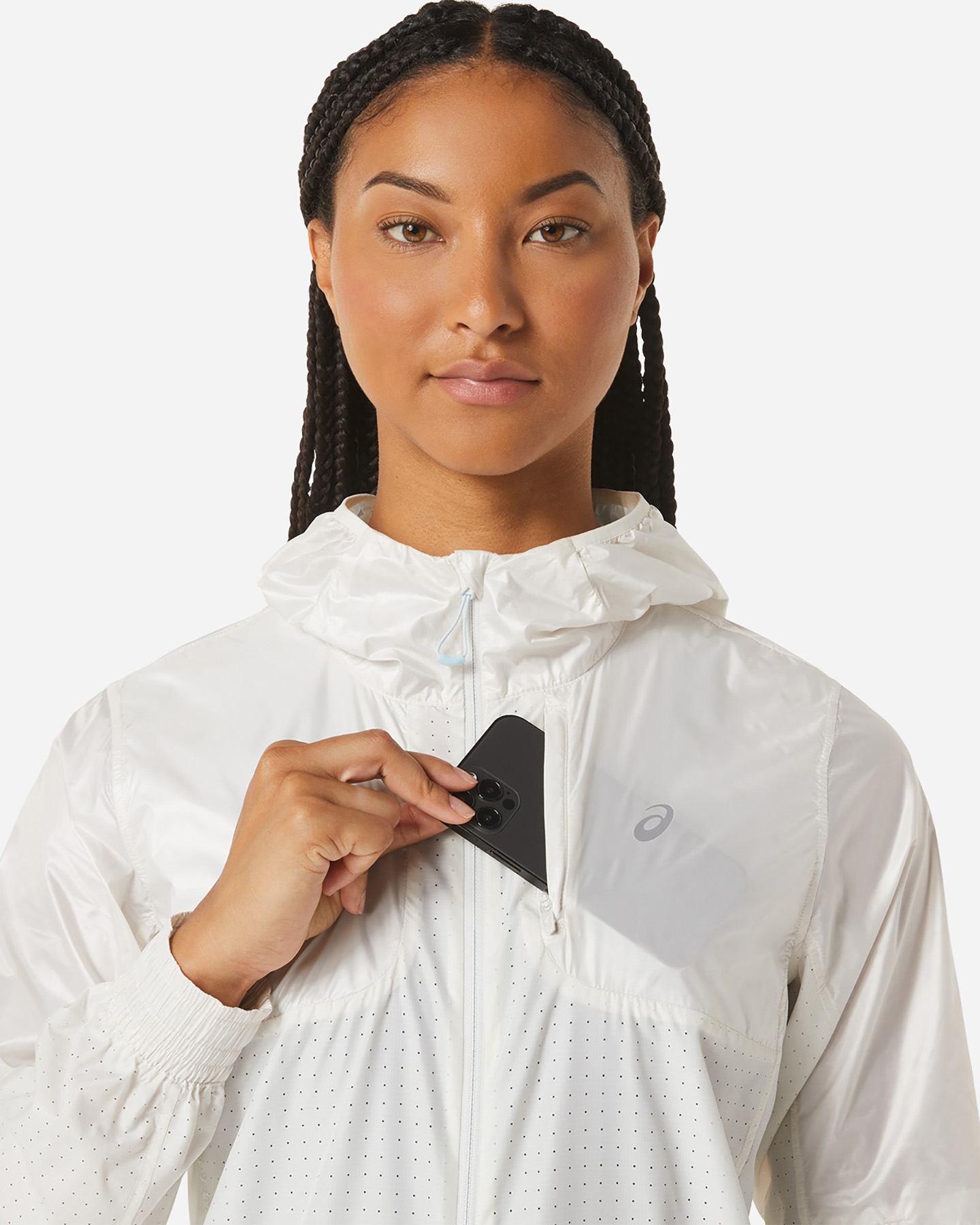 Giacca running ASICS NAGINO RUN W - Bianco - 3 | Cisalfa Sport