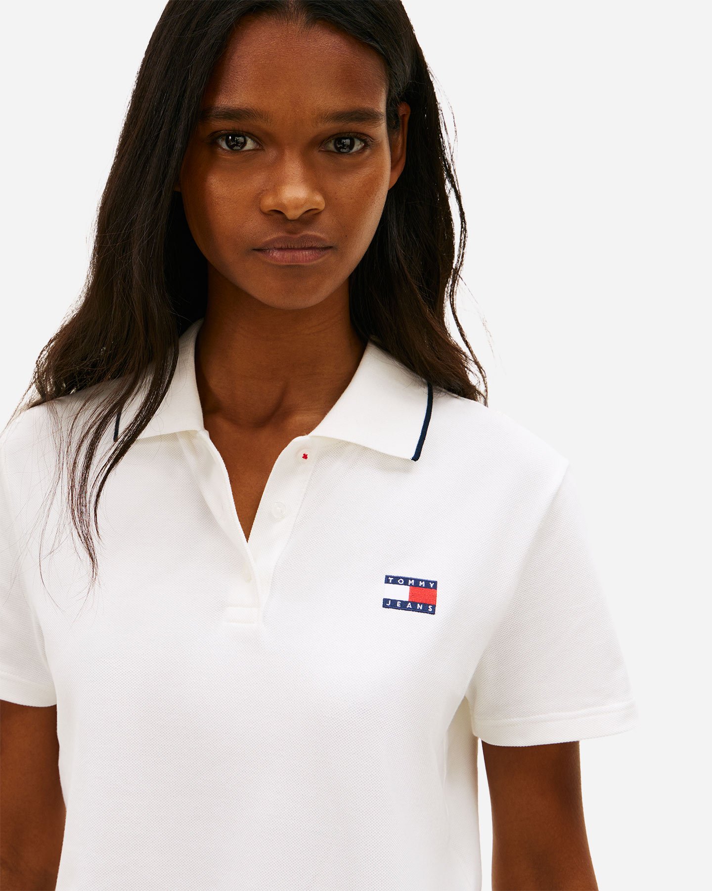 Polo TOMMY HILFIGER BADGE CROP W - Bianco - 4 | Cisalfa Sport