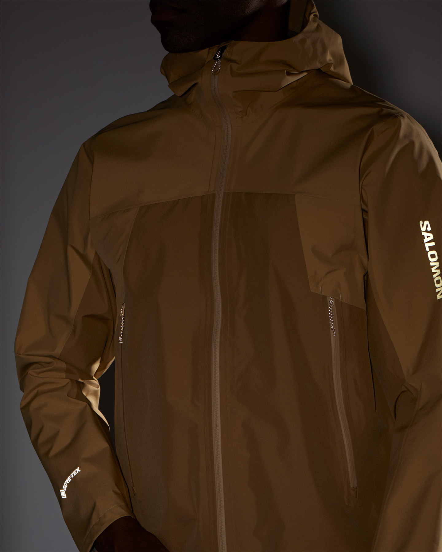 Giacca outdoor SALOMON OUTLINE GTX 2.5L M - Beige - 5 | Cisalfa Sport