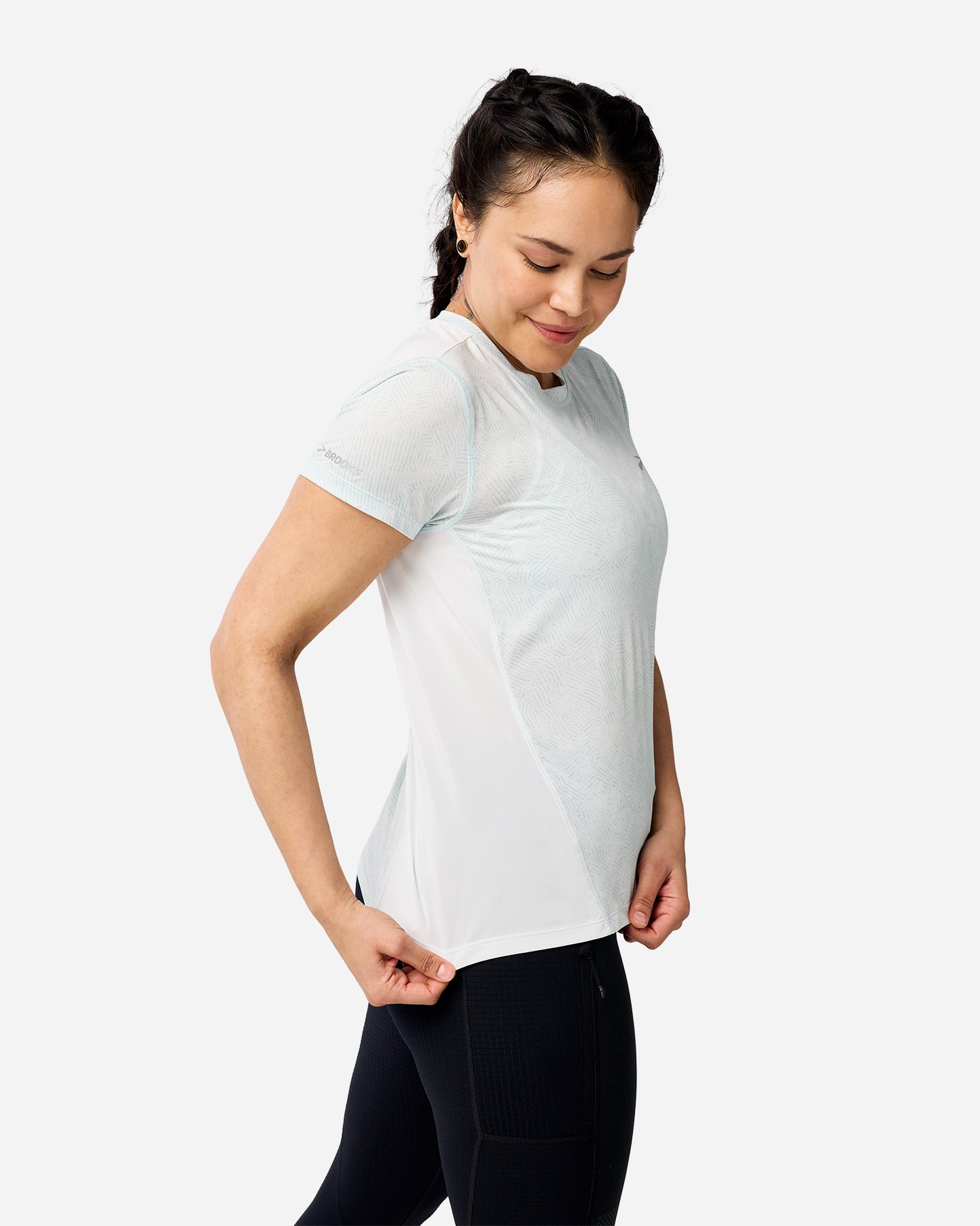 T-shirt running BROOKS SPRINT FREE 3.0 W - Bianco - 3 | Cisalfa Sport