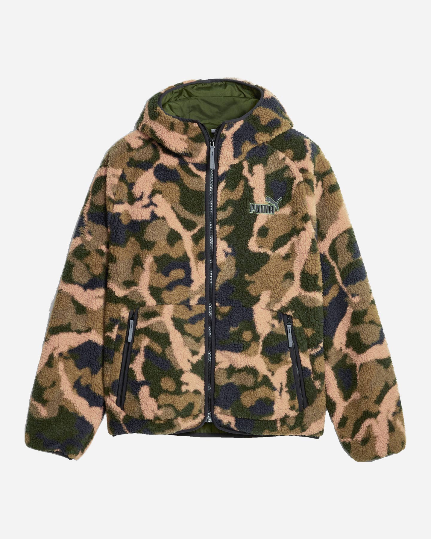 Felpa PUMA ALL OVER CAMU M - Verde - 0 | Cisalfa Sport