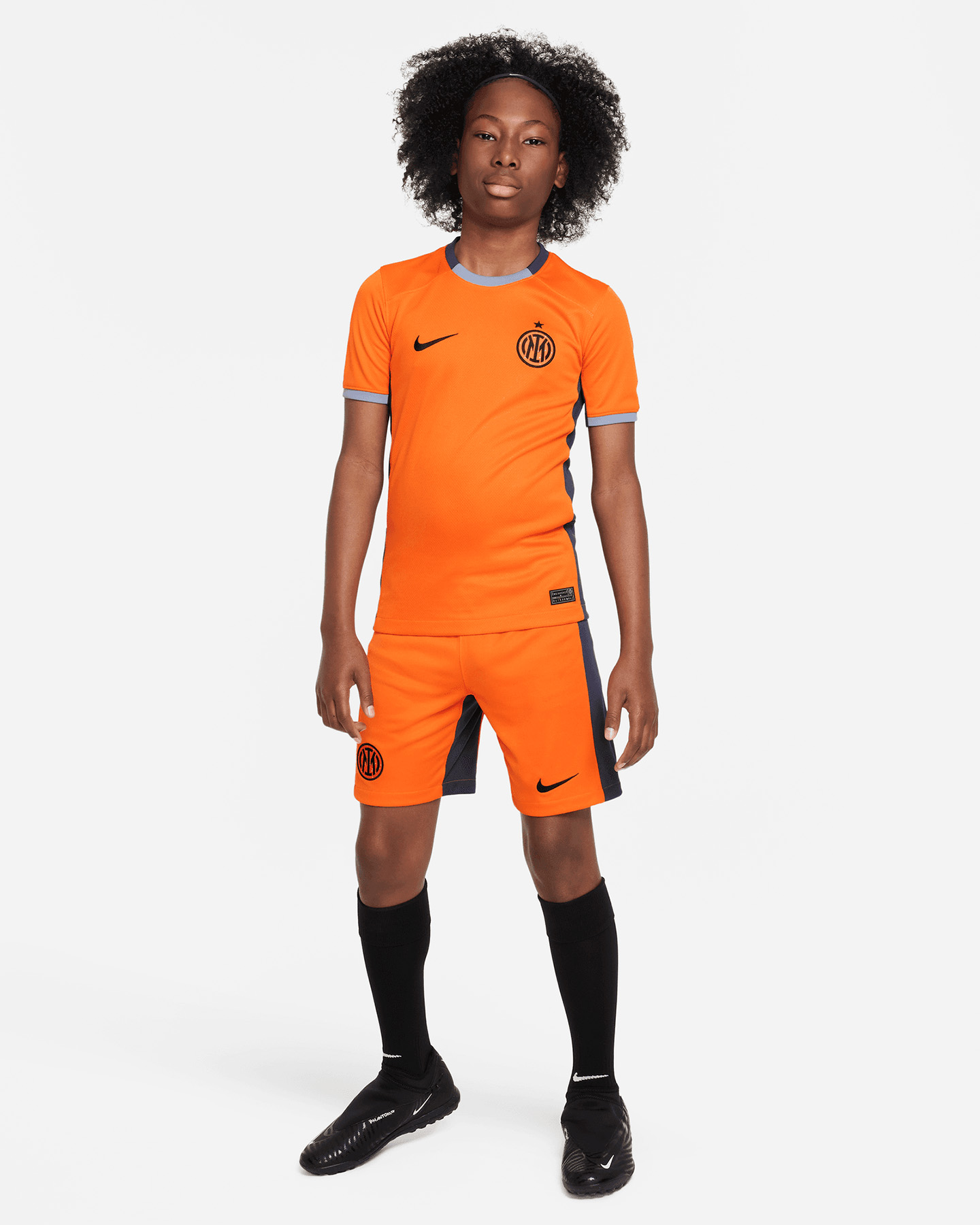 Maglia calcio ufficiale NIKE DRI FIT INTER THIRD 23-24 JR - Arancione - 5 | Cisalfa Sport