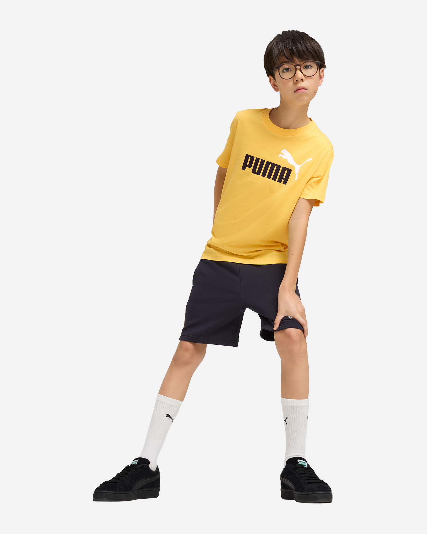 T-shirt PUMA ESSENTIALS BIG LOGO JR - Giallo - 3 | Cisalfa Sport