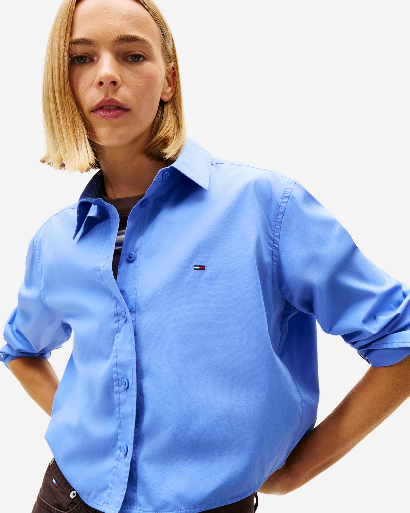 Camicia TOMMY HILFIGER FLAG W - Azzurro - 4 | Cisalfa Sport