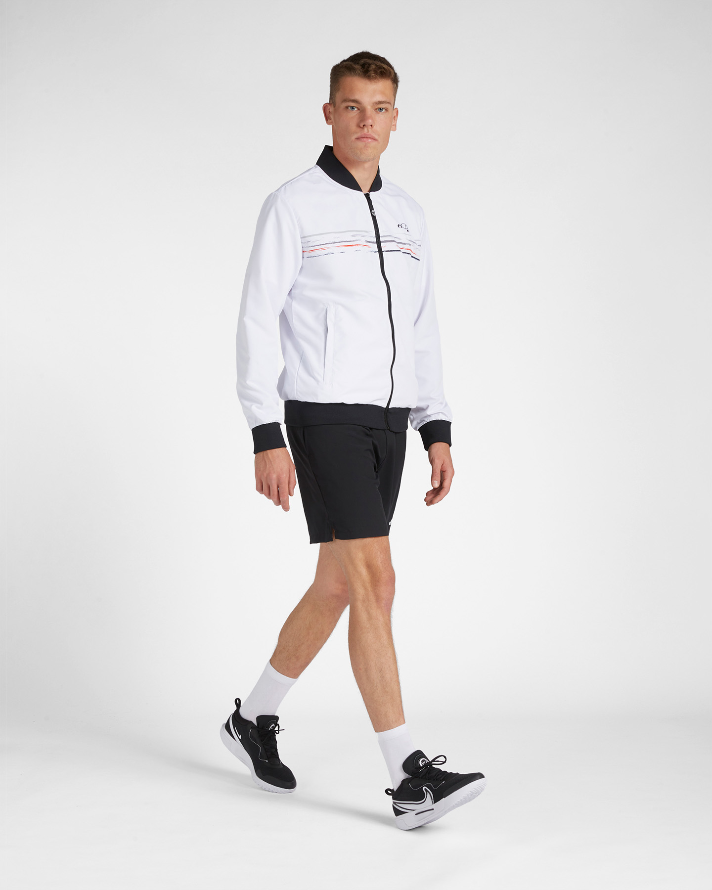 Giacca tennis ELLESSE FIVE STRIPES M - Bianco - 3 | Cisalfa Sport
