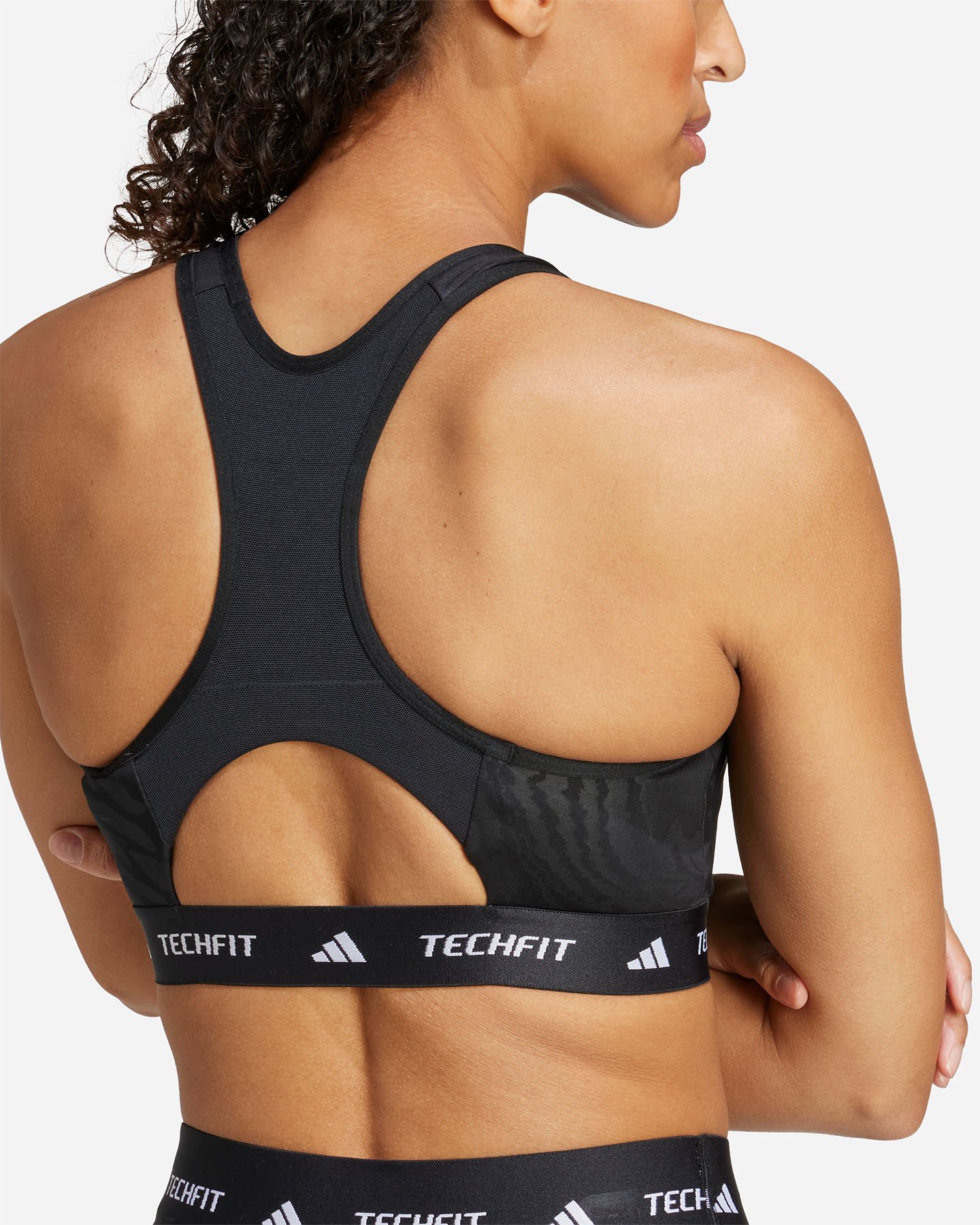 Bra training ADIDAS TECHFIT PRINT W - Nero - 5 | Cisalfa Sport