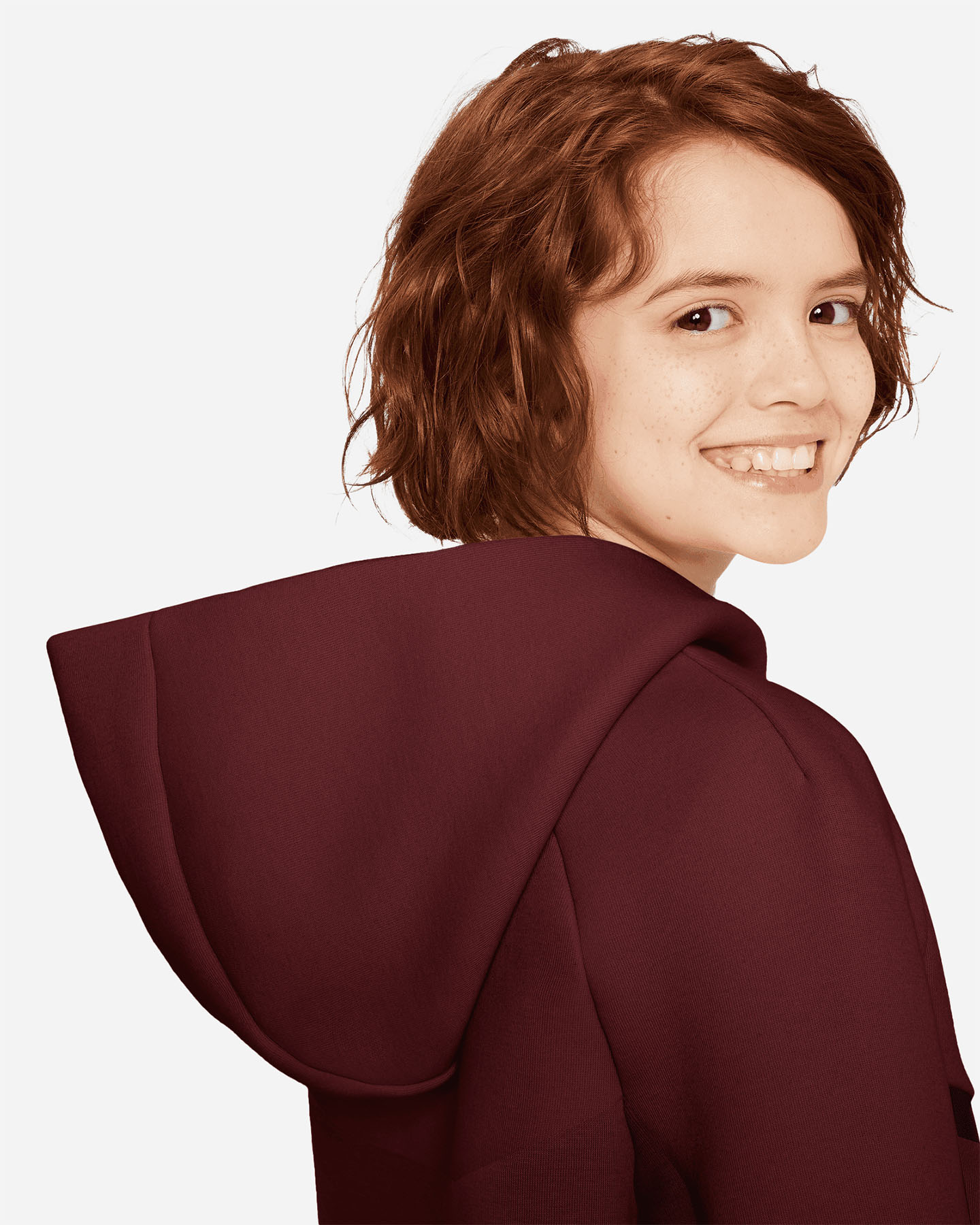 Felpa NIKE TECH FLEECE 6 JR - Rosso - 3 | Cisalfa Sport