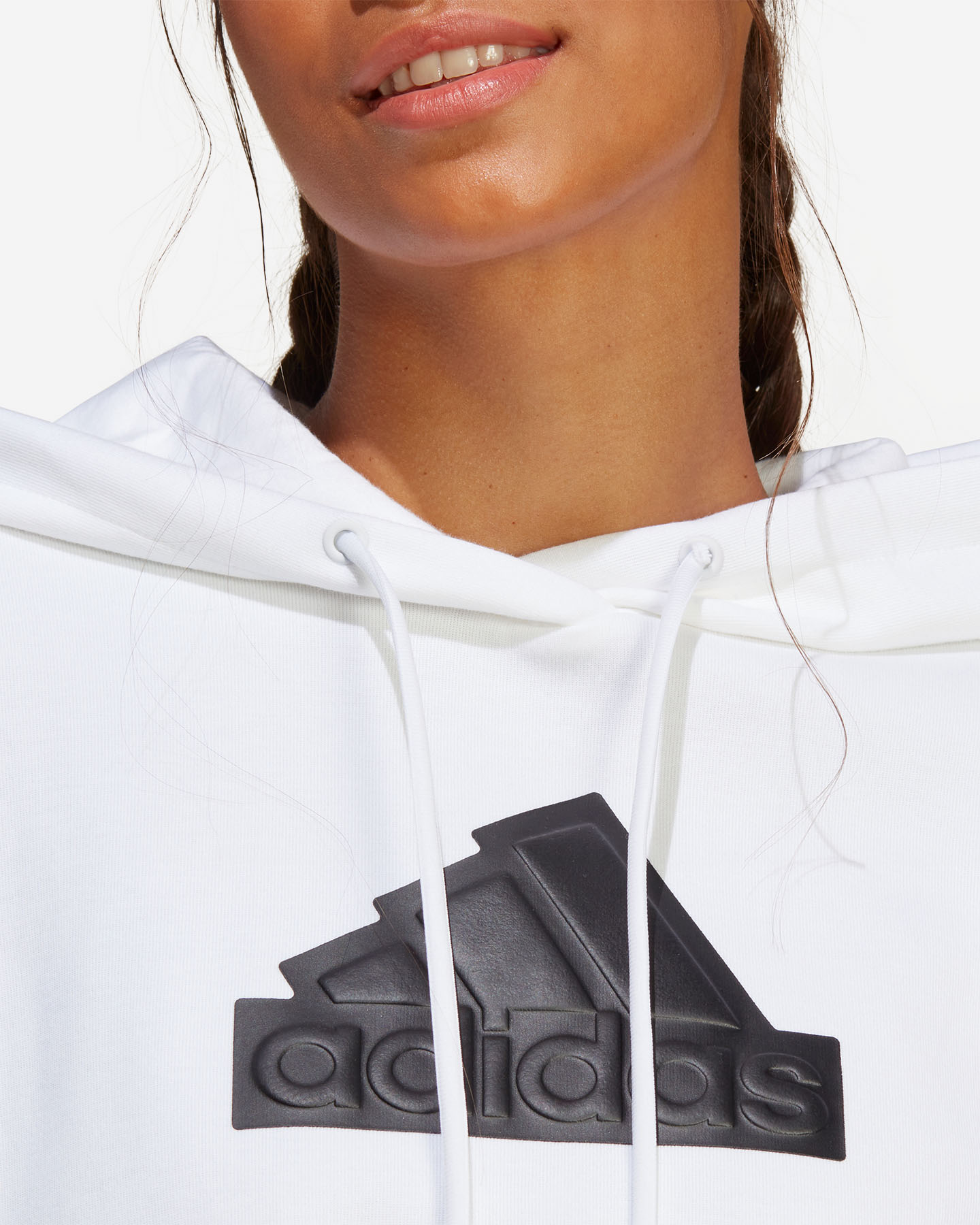 Felpa ADIDAS BADGE OF SPORT LOGO W - Bianco - 3 | Cisalfa Sport
