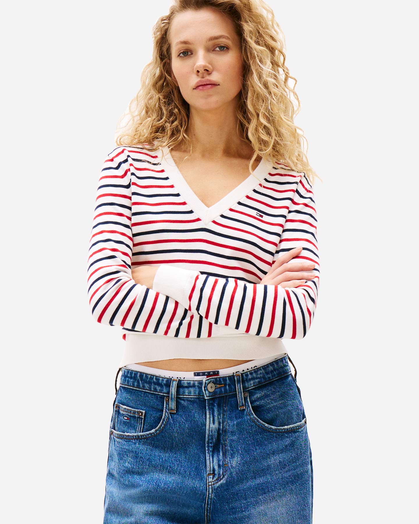 Maglione TOMMY HILFIGER STRIPED W - Rosso - 3 | Cisalfa Sport