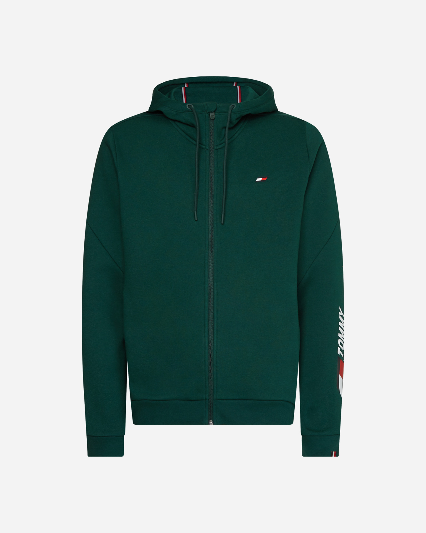 Felpa TOMMY HILFIGER ZIP ESSENTIAL M - Verde - 0 | Cisalfa Sport