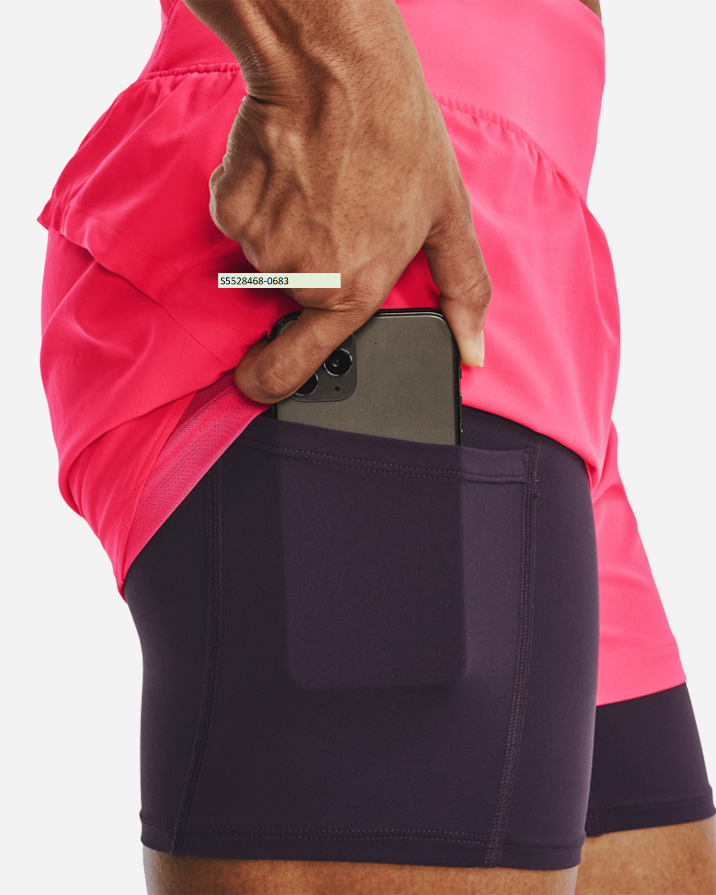 Short running UNDER ARMOUR RUN ELITE 2IN SPEEDPOCKET W - Rosa - 4 | Cisalfa Sport