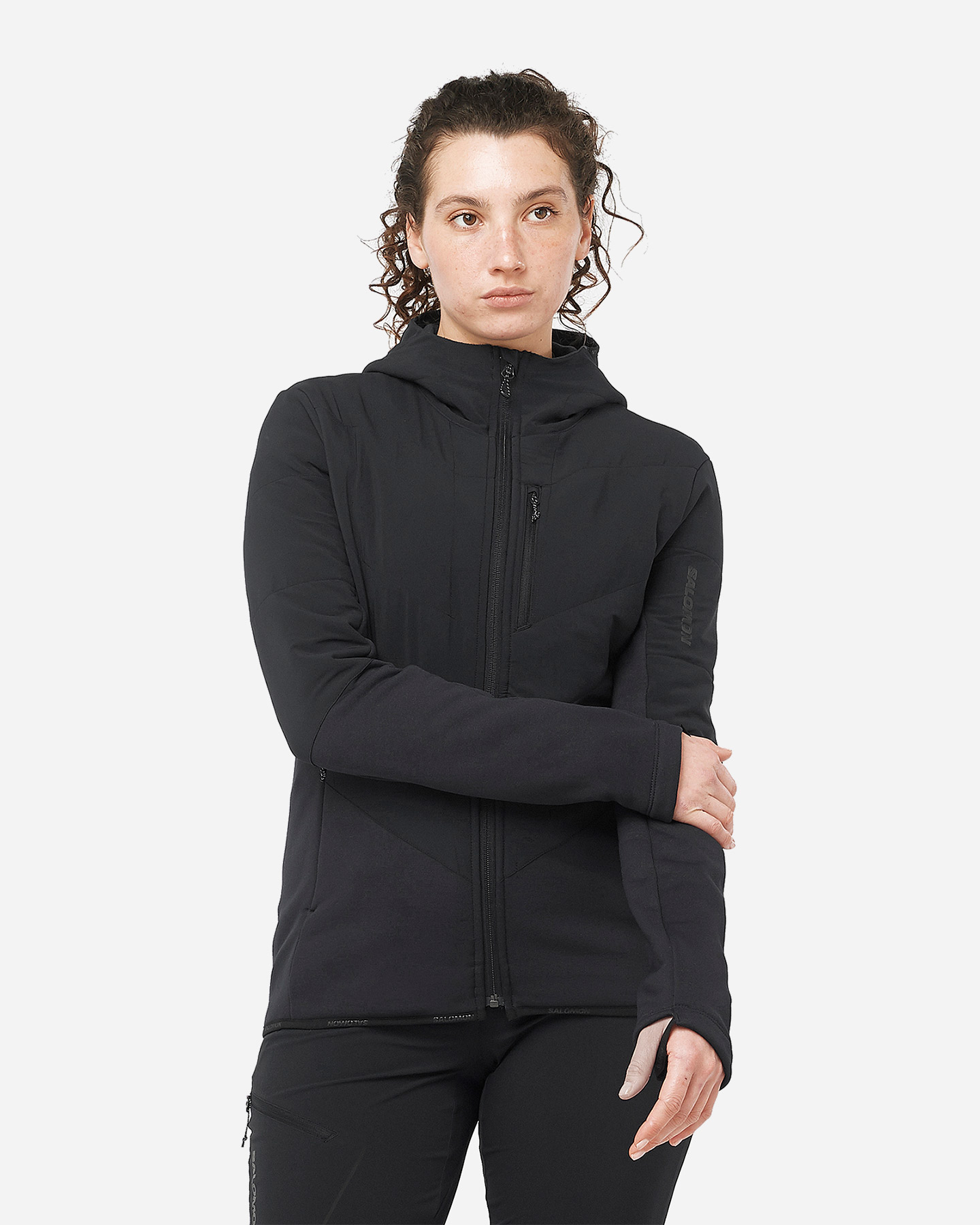 Micropile SALOMON OUTLINE WARM HYBRID W - Nero - 2 | Cisalfa Sport