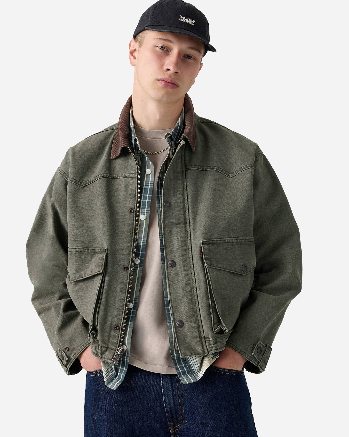 Giubbotto LEVI'S CANVAS COLLO CORDUROY M - Denim - 3 | Cisalfa Sport