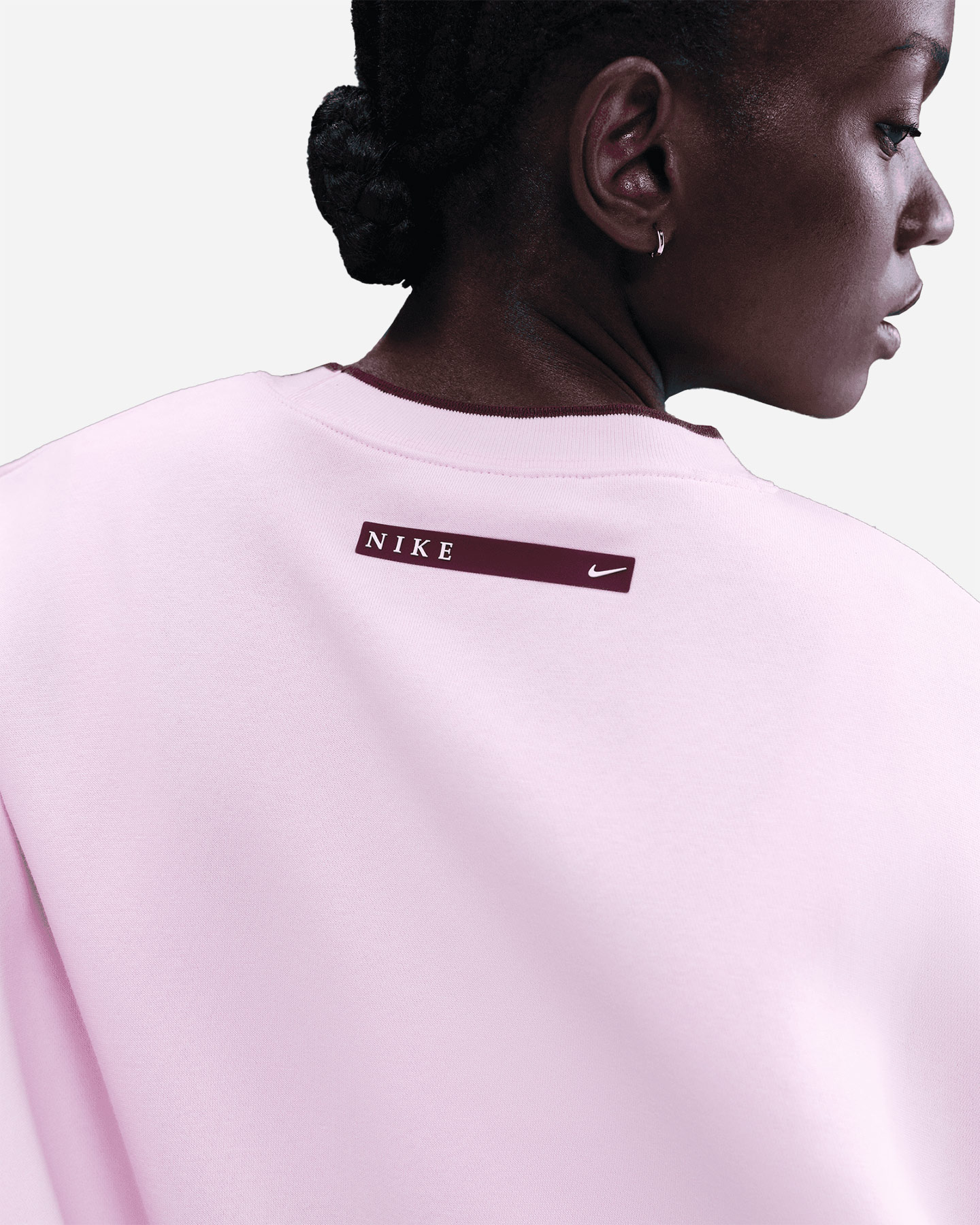 Felpa NIKE BIG LOGO LIFE SWOOSH W - Rosa - 5 | Cisalfa Sport