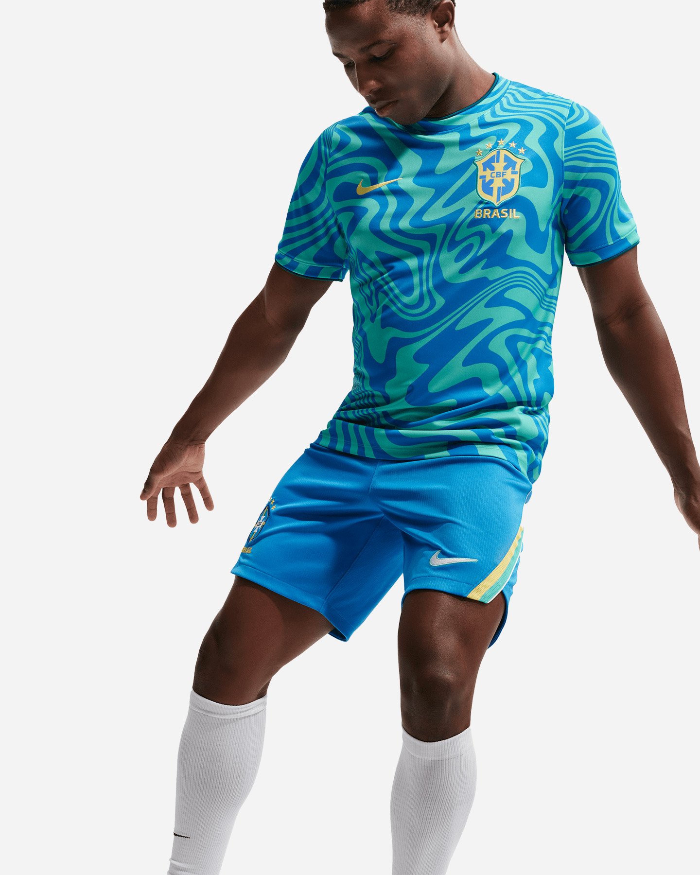 Abbigliamento calcio ufficiale NIKE BRASILE 26 PREMATCH M - Color mix - 4 | Cisalfa Sport